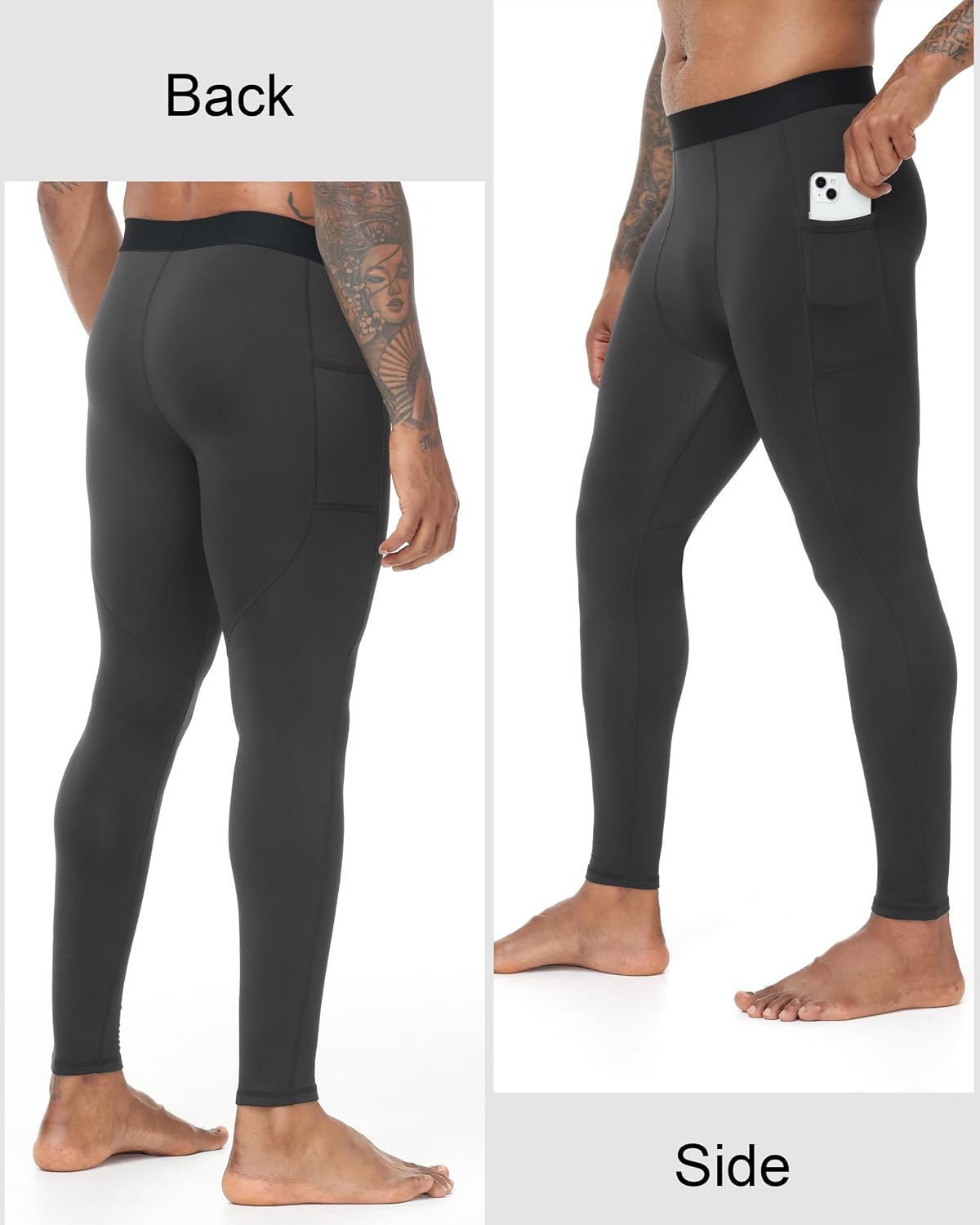 Detalle de RIKUAOU Men's Thermal Compression Pants