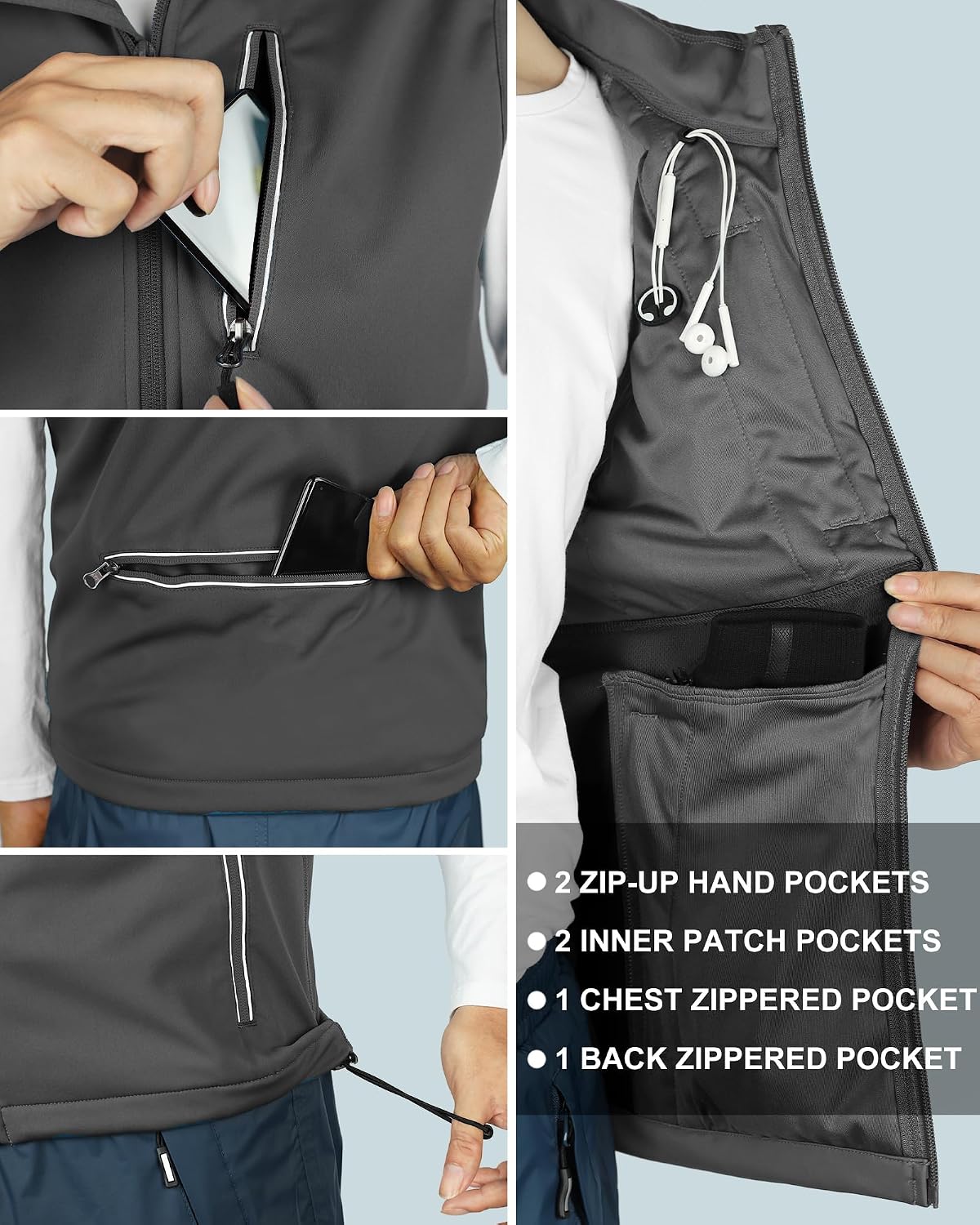 Detalle 2 de 33,000ft windproof softshell gilet vest