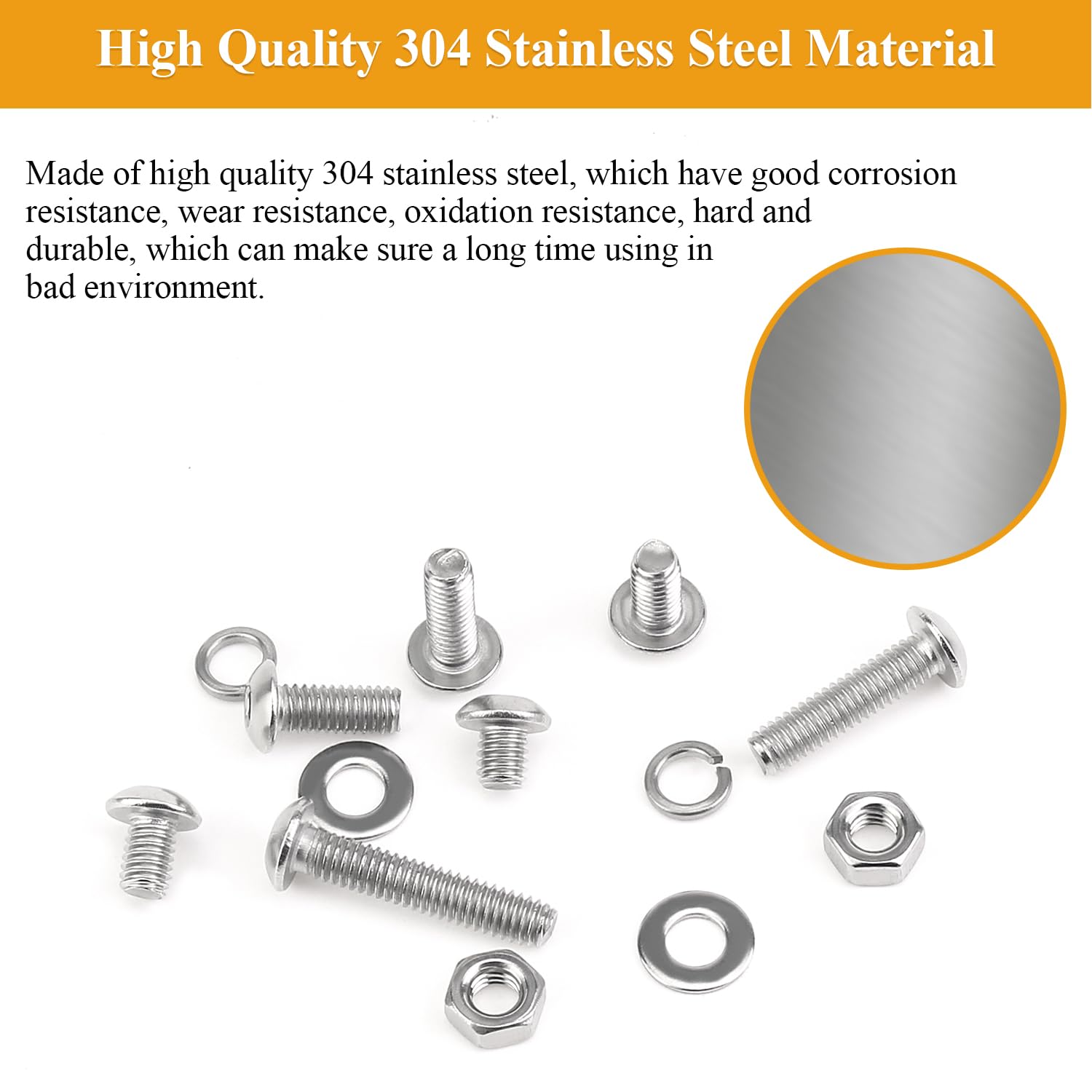 Detalle 2 de Sutemribor Button Head Socket Cap Screws, M4 x 25mm