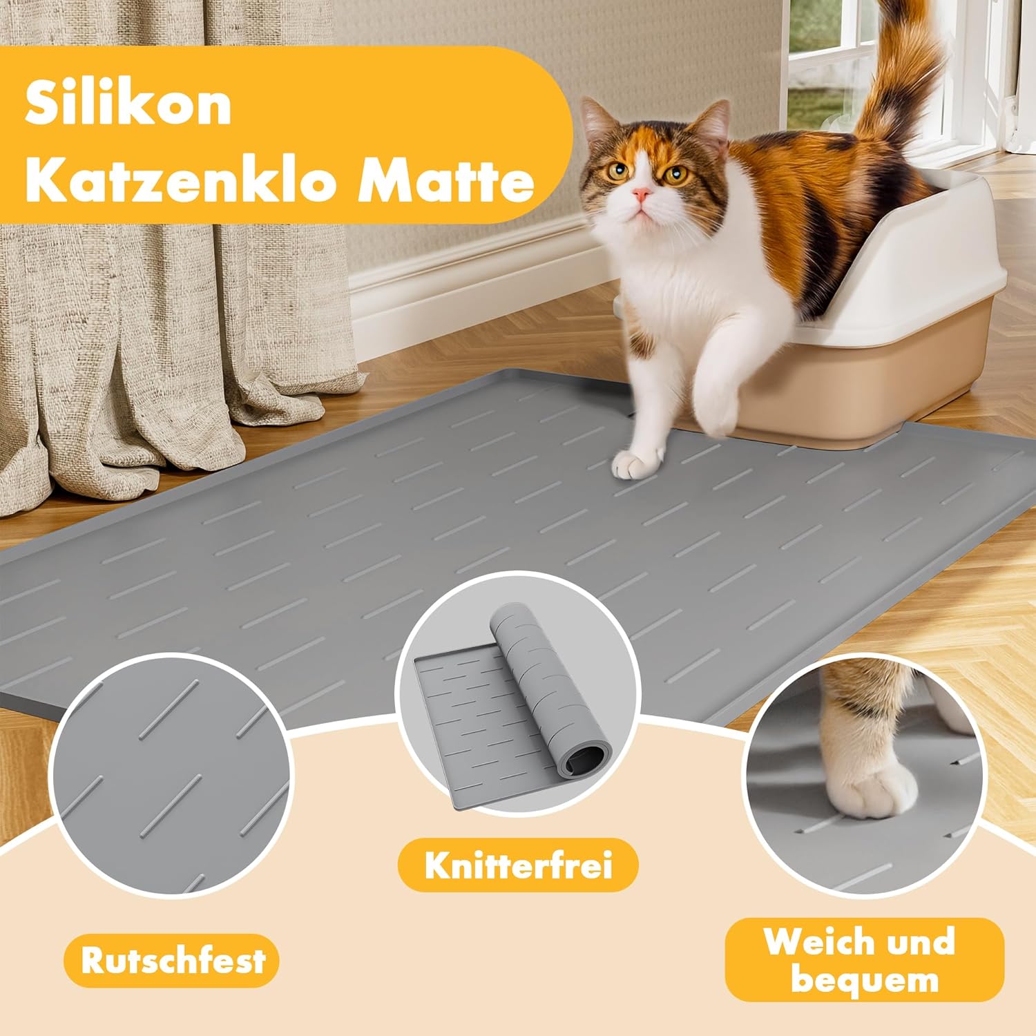 Thumbnail 4 de Pieviev Katzenklo Matte 86 x 56 cm 🐾