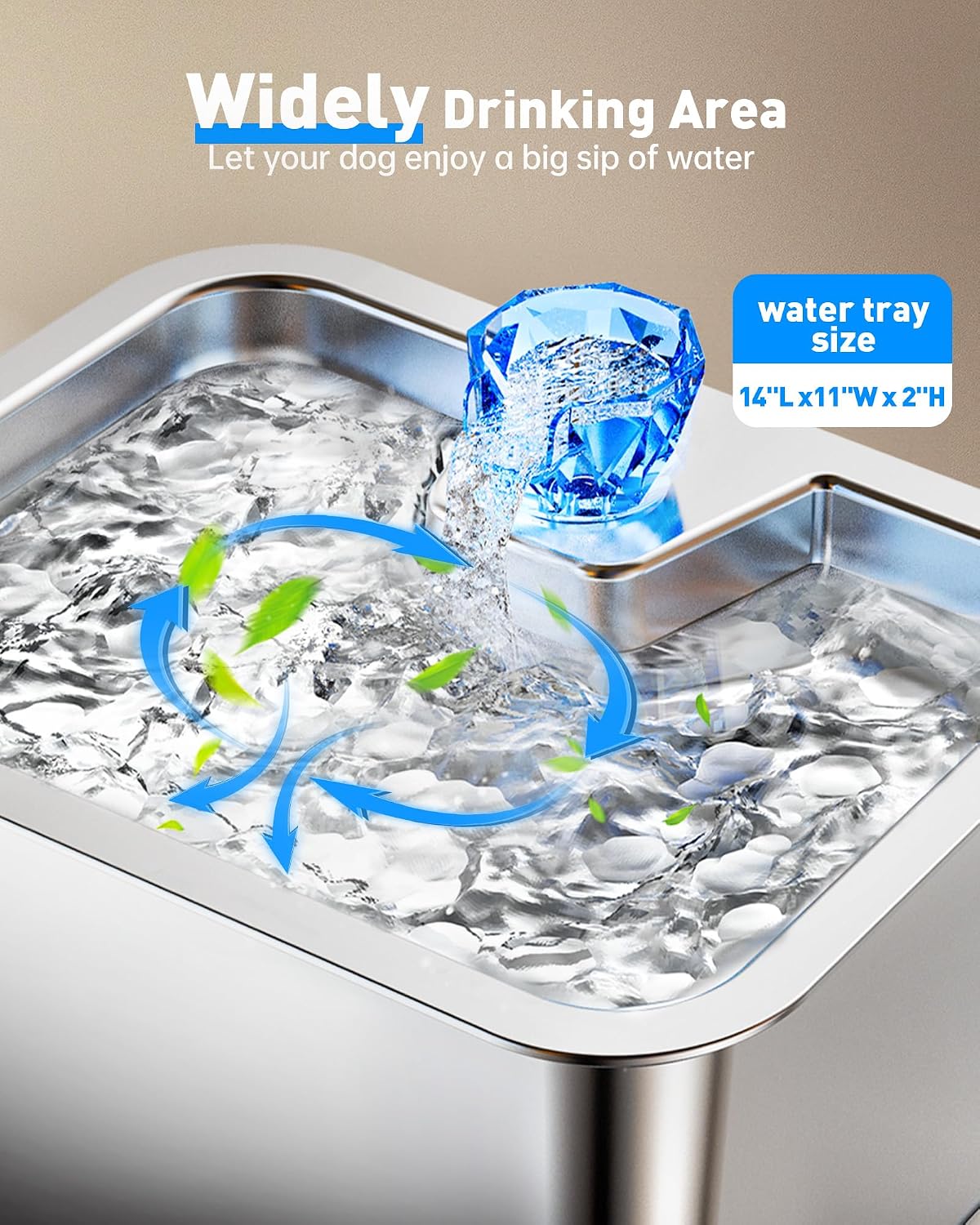 Detalle 2 de 3 Gallon Large Dog Water Fountain Dispenser