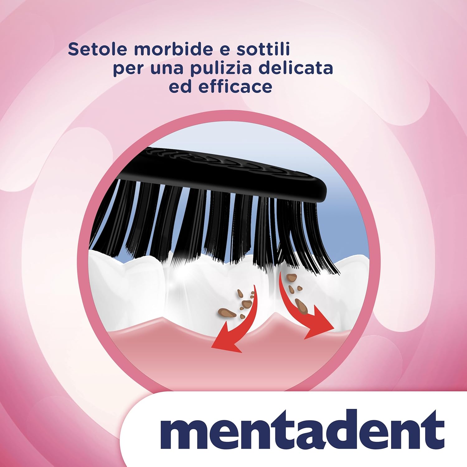 Thumbnail 3 de Mentadent Spazzolini per Gengive Sensibili 3+1 in Omaggio — Setole Morbide, Collo a 3 Angoli e Testina con Pulisci Lingua