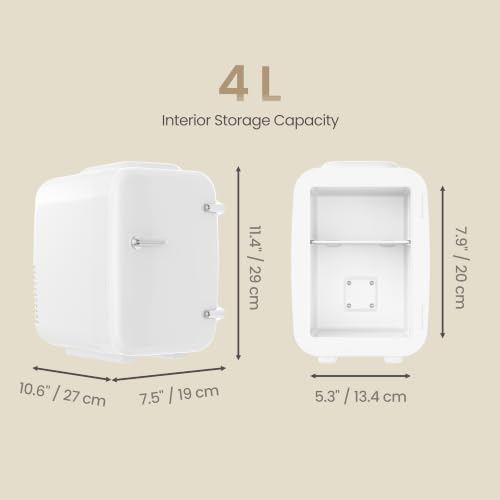 Detalle de SONGMICS Mini Fridge 4L/6 Can: Portable Cooler and Warmer