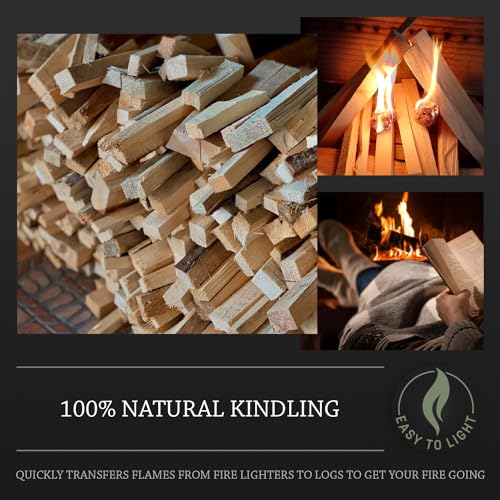 Thumbnail 1 de Log Barn Kiln-Dried Kindling Wood for Wood Burner – approx 10kg, 4 x 15l bag by Log-Delivery