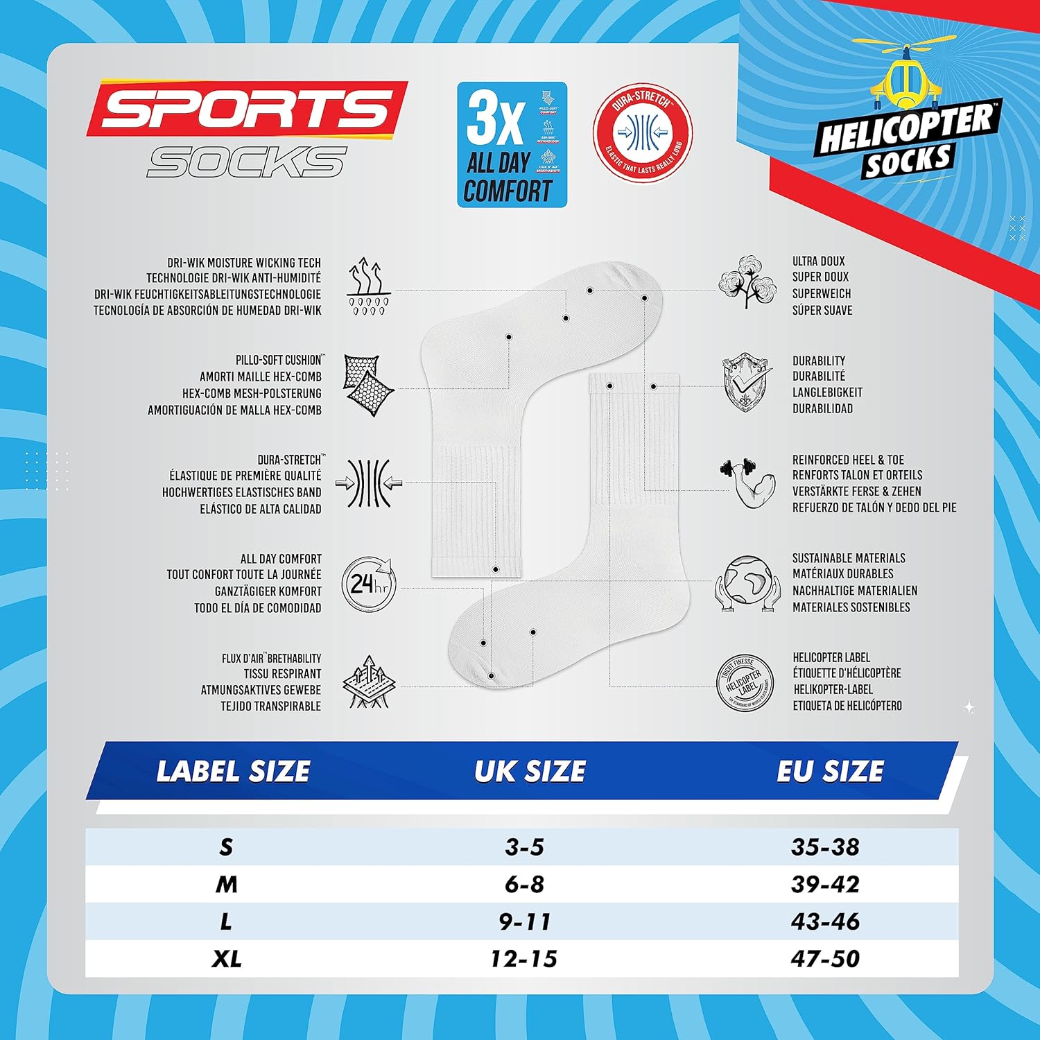 Thumbnail 3 de SOXCO Chaussettes Homme Sport hautes – lot de 10 paires