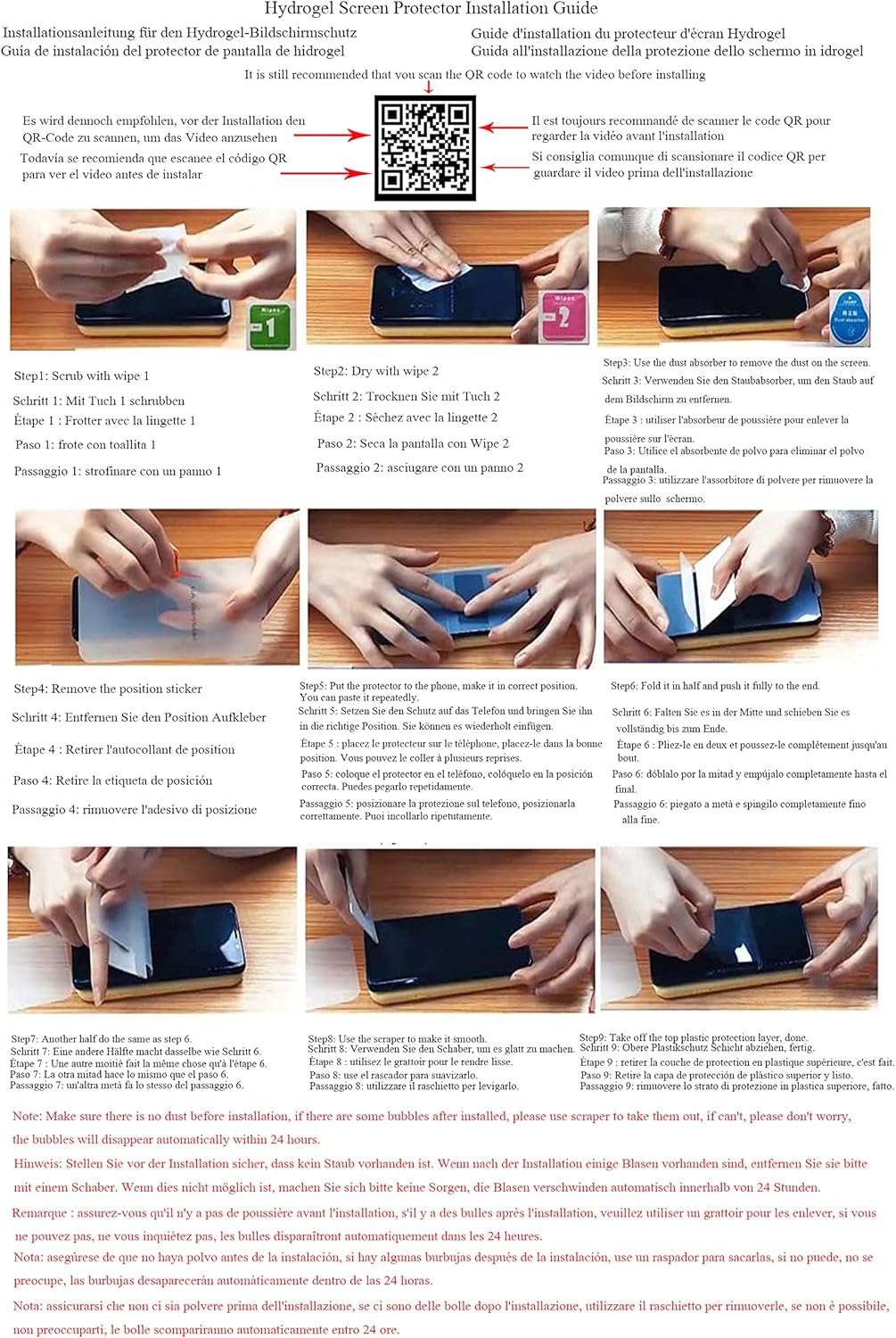 Thumbnail 1 de CUFEREDU 2er-Pack flexibler Front-Bildschirmschutz für iPhone 15 Pro (6,1") – 3D Hydrogel/TPU, transparent