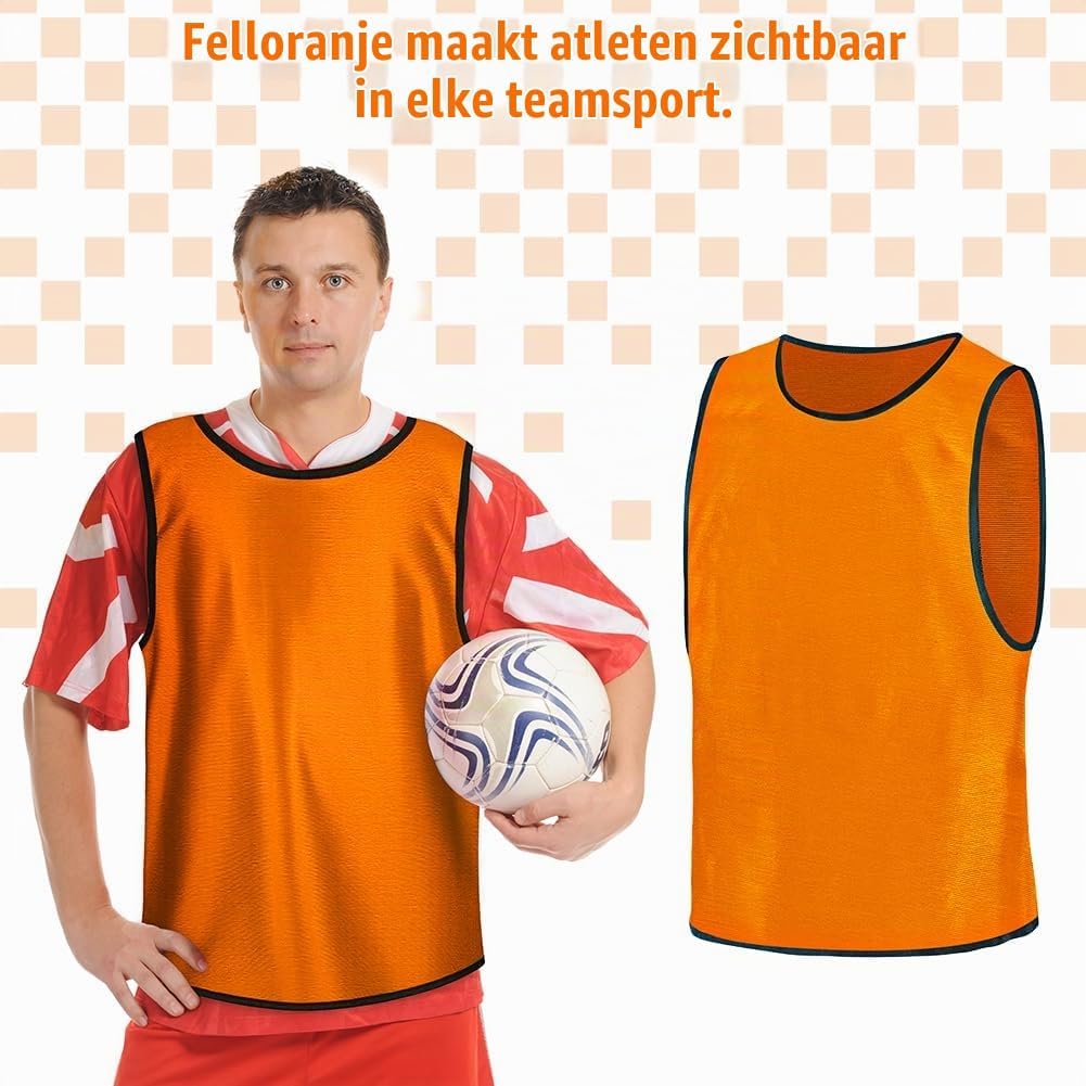 Detalle 1 de BSBUY Trainingshesje voor voetbal, ademend mesh voor volwassenen en kinderen