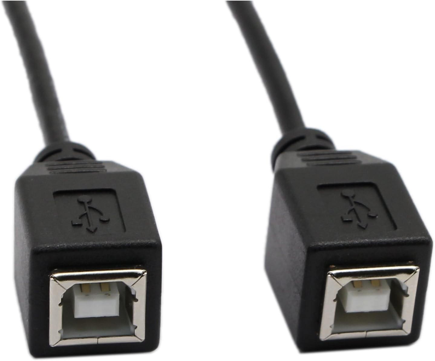 Thumbnail 4 de CERRXIAN 9 inch USB 2.0 Type B angled combo cable (male to female) for printers and scanners