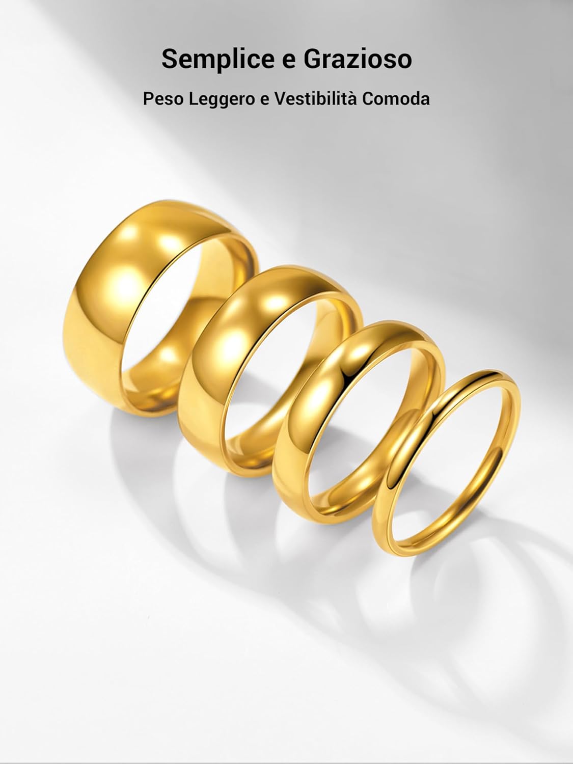 Thumbnail 1 de PROSTEEL Anello unisex Incisione Personalizzabile in Acciaio Inossidabile 316L placcato oro 18K o nero – Confezione regalo