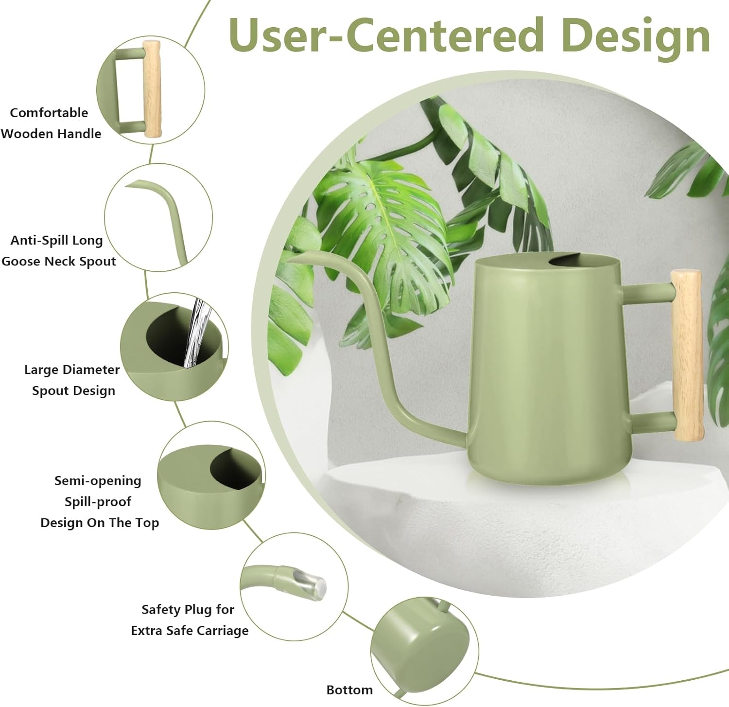 Thumbnail 5 de 35oz Indoor Plants Watering Can, 304 Steel