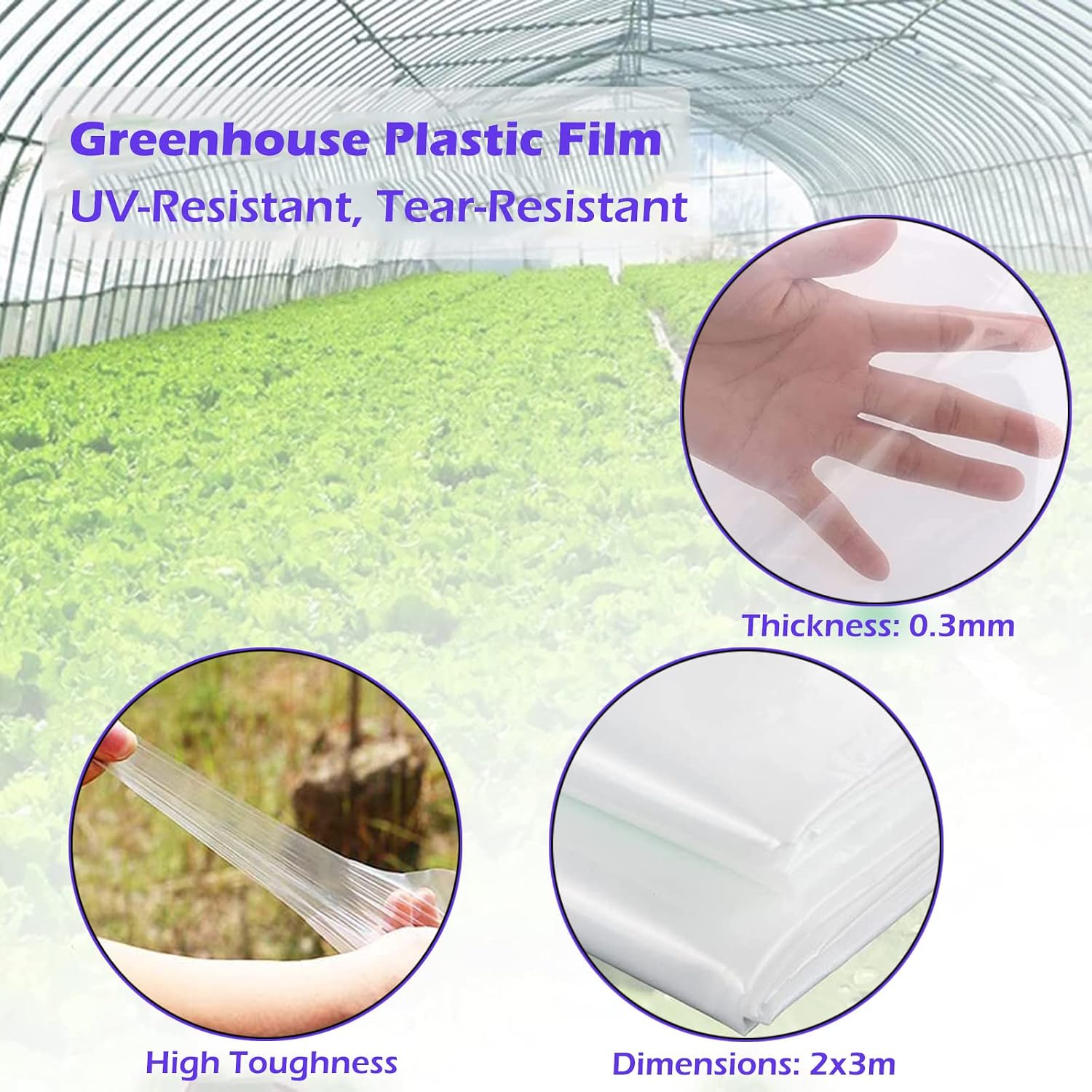 Thumbnail 2 de PALUDO 2 x 3m Heavy Duty Clear Polythene Sheet 0.3mm