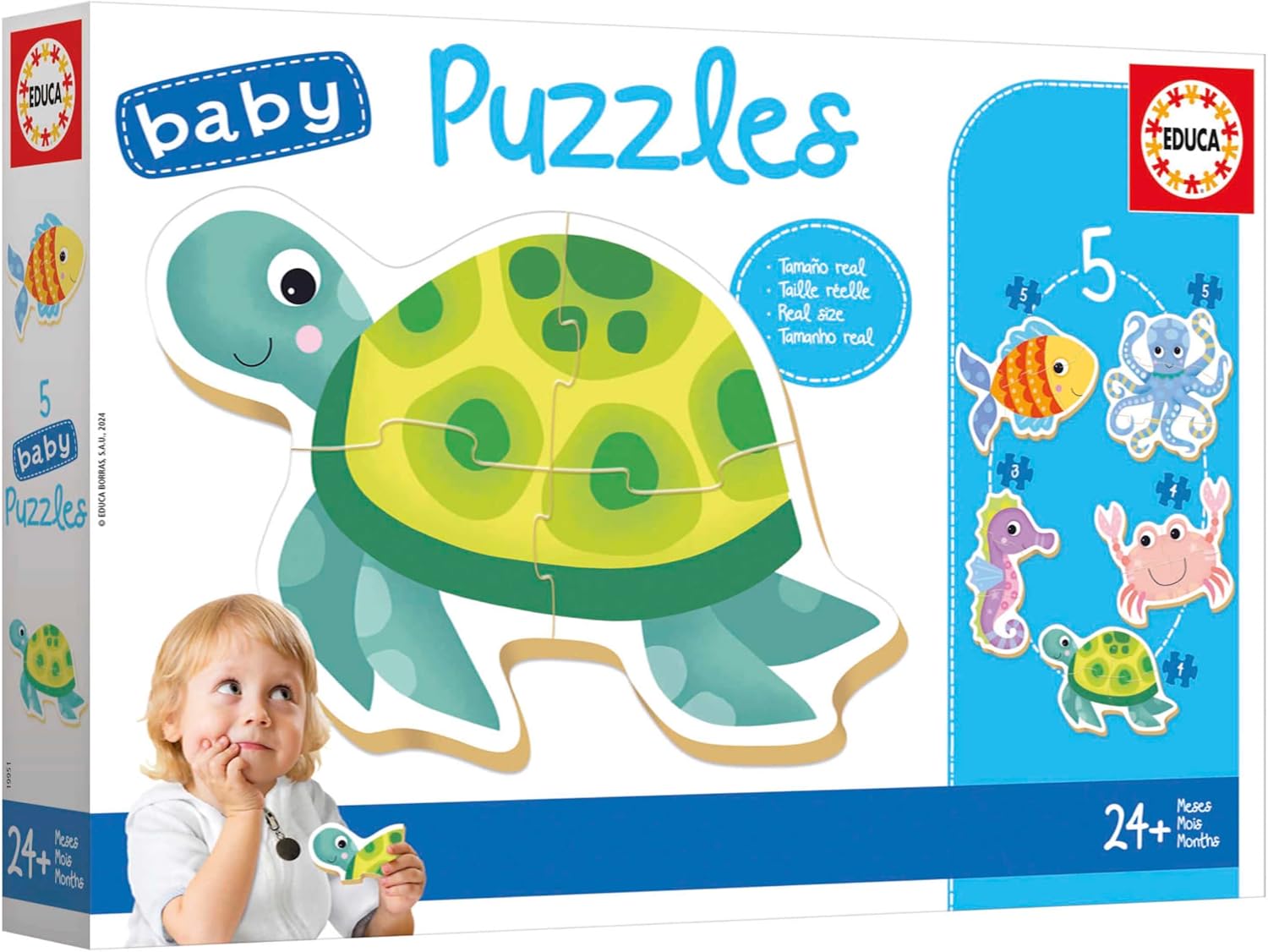 Thumbnail 4 de Educa Baby Puzzles Animaux aquatiques – ensemble de 5 puzzles progressifs dès 24 mois