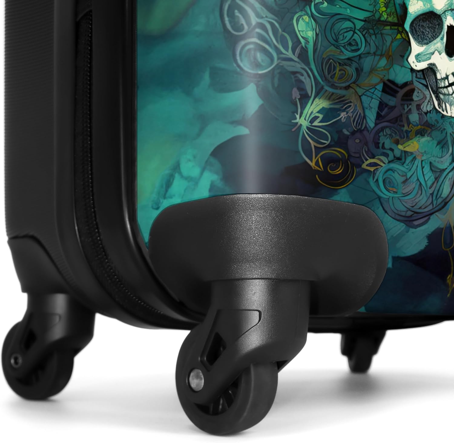 Thumbnail 5 de NoBoringSuitcases.com® Maleta de Cabina Cruz Flor Turquesa ✈