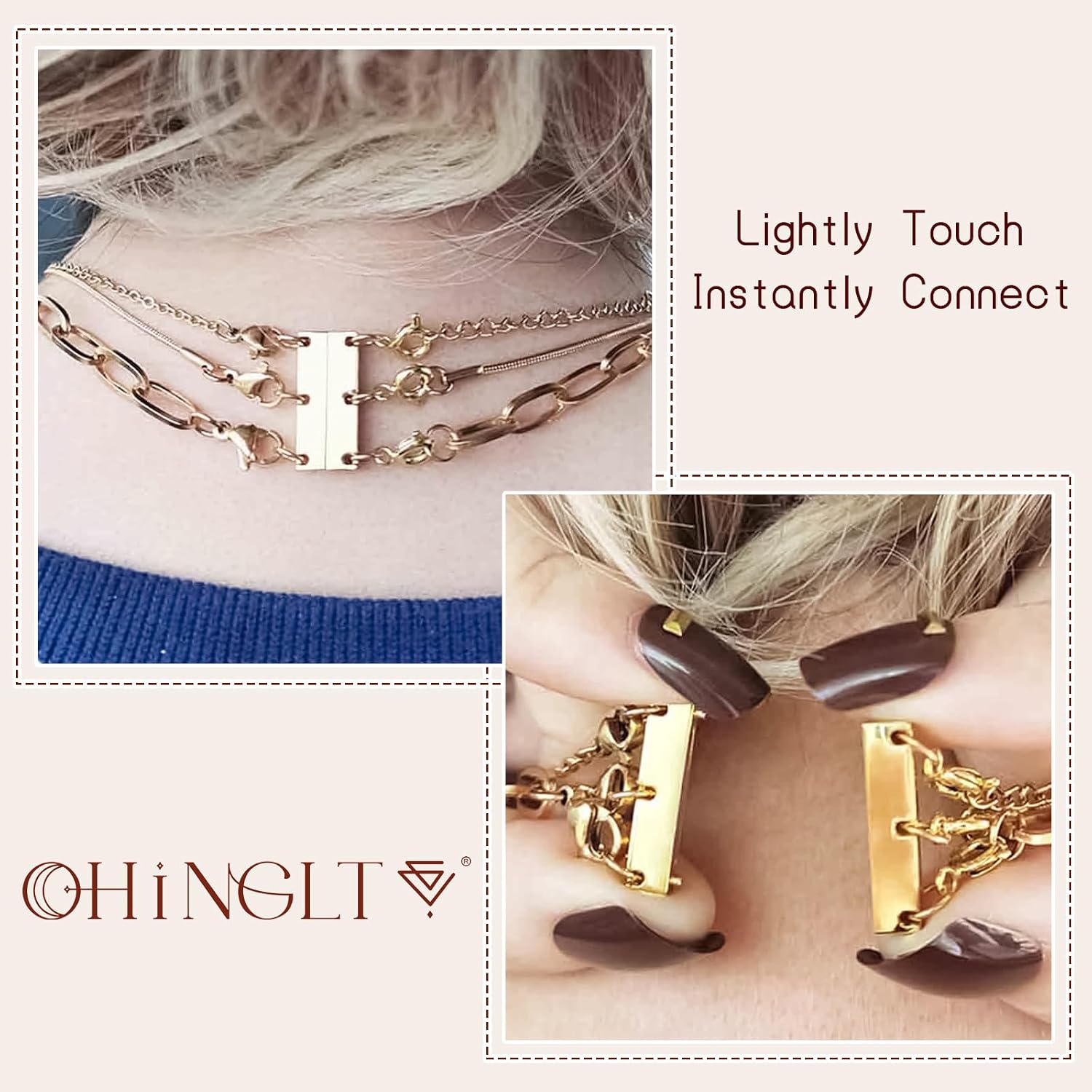 Detalle 2 de OHINGLT Necklace Layering Clasp, Alloy