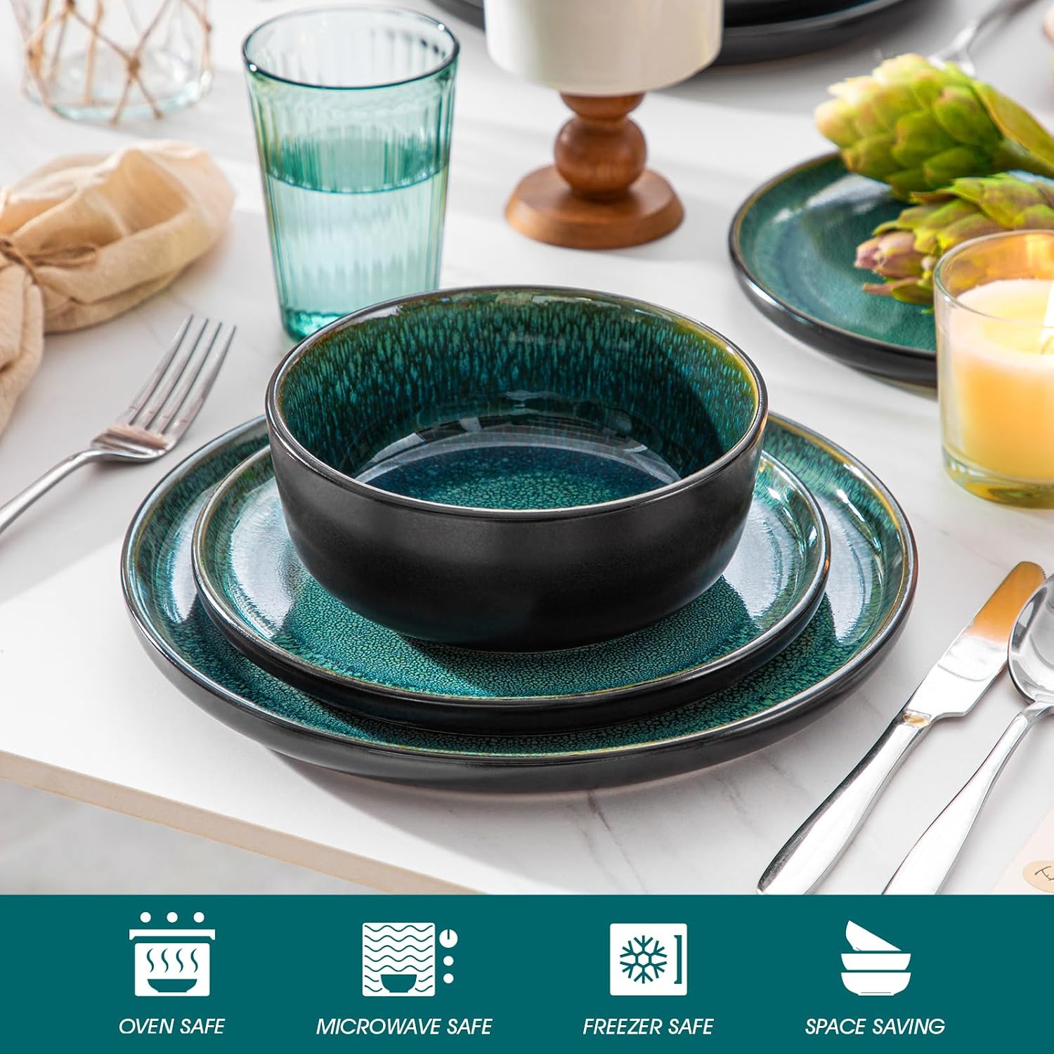 Detalle 2 de vancasso Playa Green Dinner Set 18‑piece