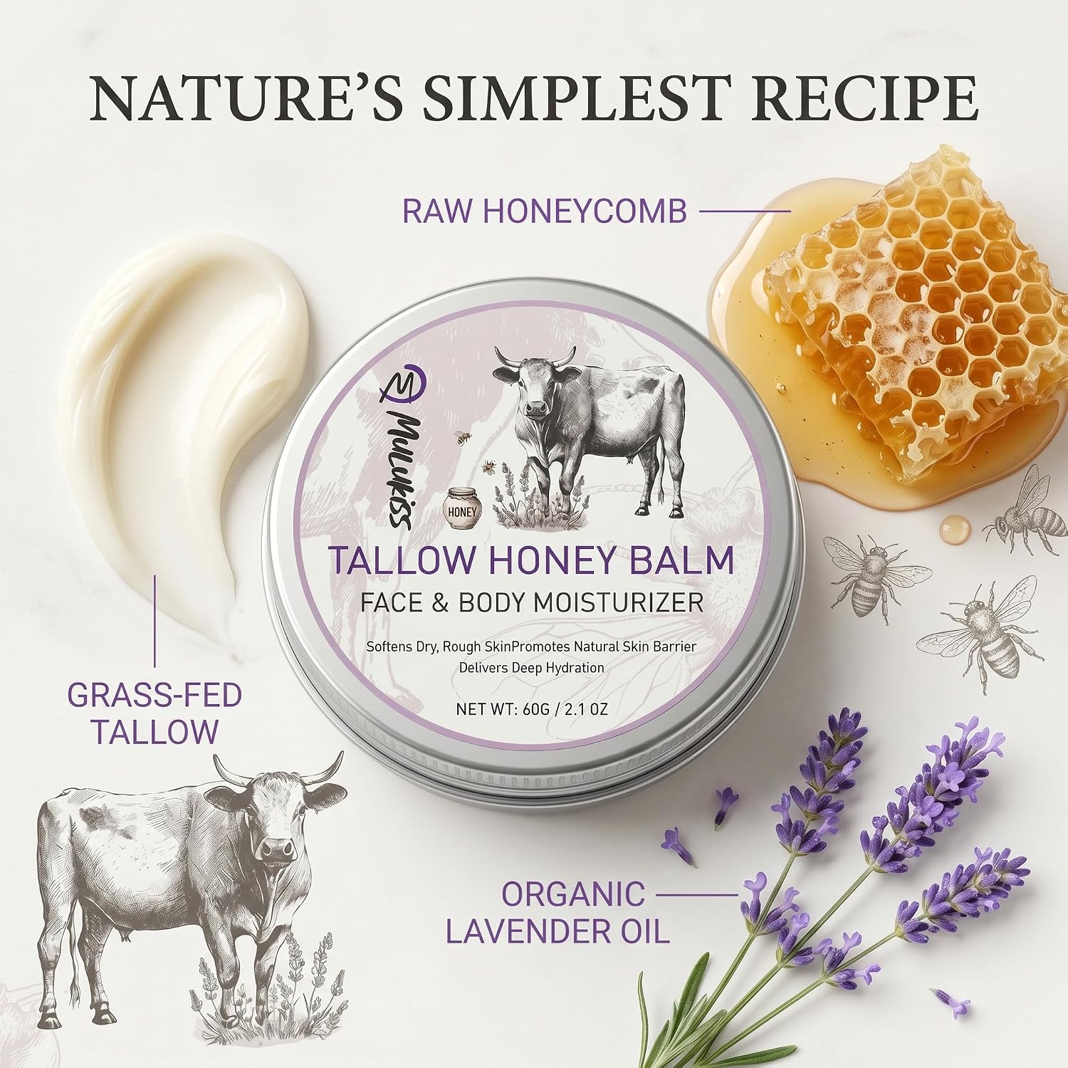 Thumbnail 1 de Beef Tallow Face Balm with Lavender