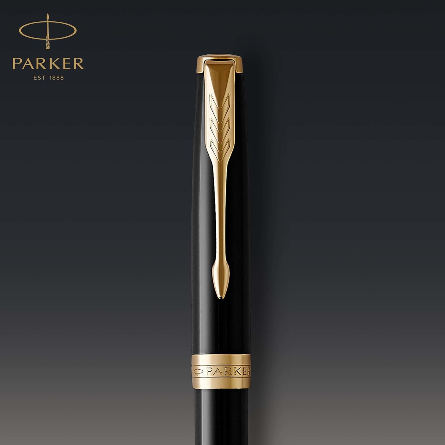 Thumbnail 4 de Parker Sonnet bolígrafo negra dorada punta media