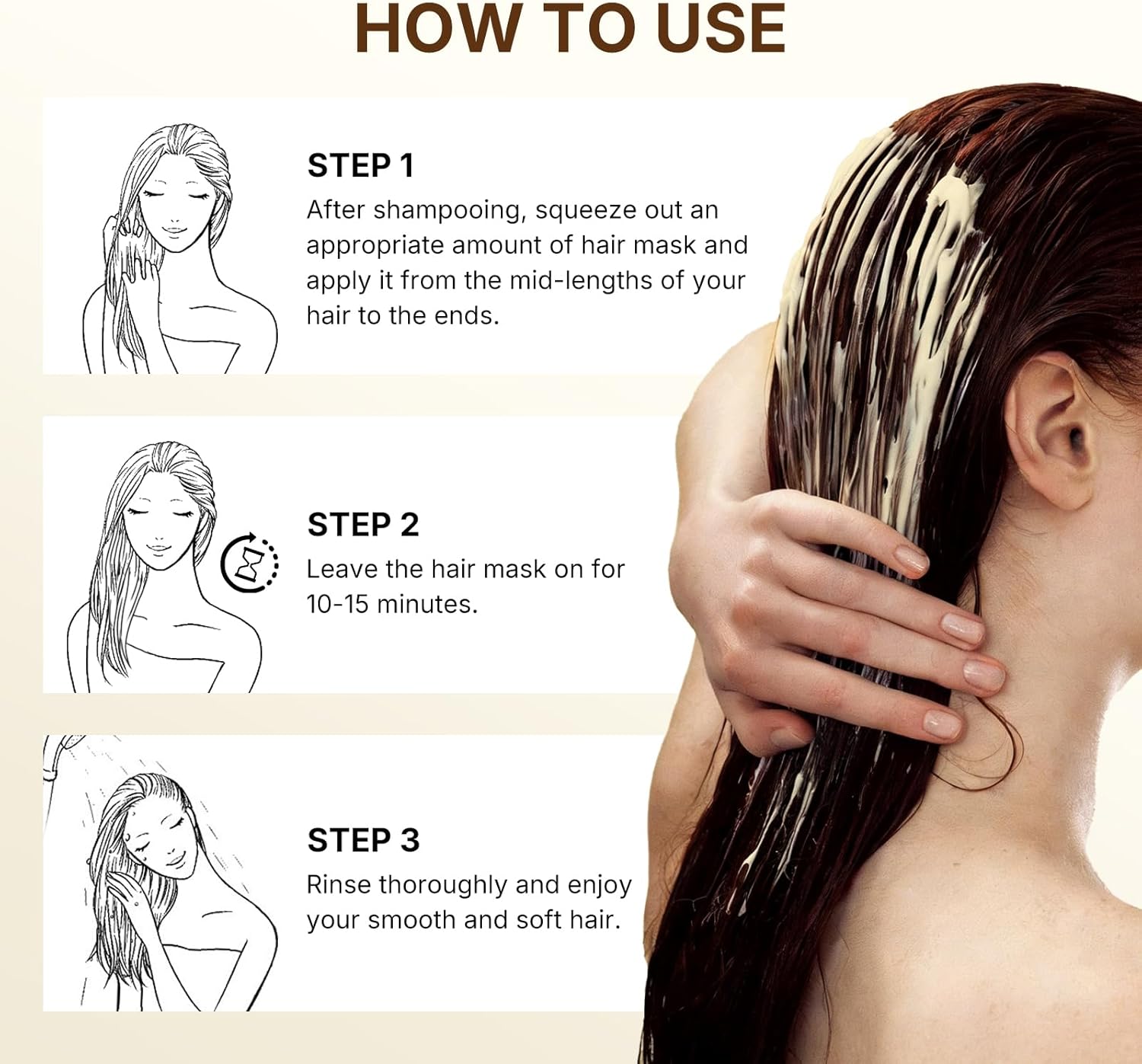 Thumbnail 6 de Karseell Collagen Masque Cheveux 500 ml – masque capillaire Réparation Intense pour cheveux secs et abîmés