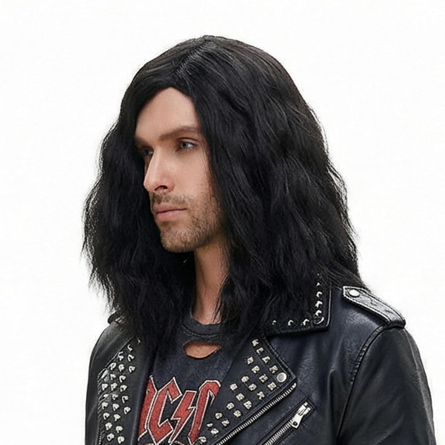 Detalle de REEWES Men's Wig Black