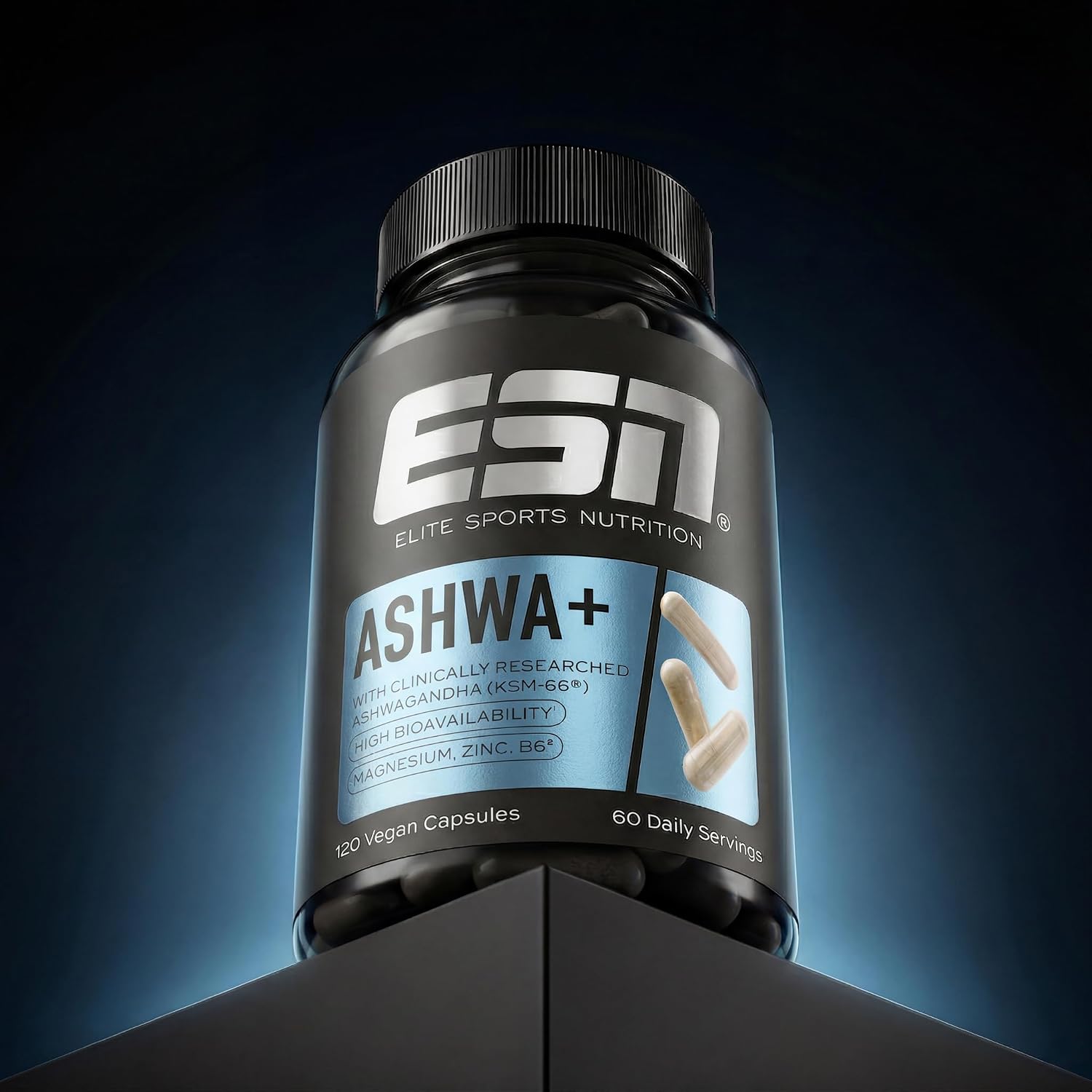 Detalle 2 de ESN Ashwa+ Ashwagandha Kapseln 120 Stück