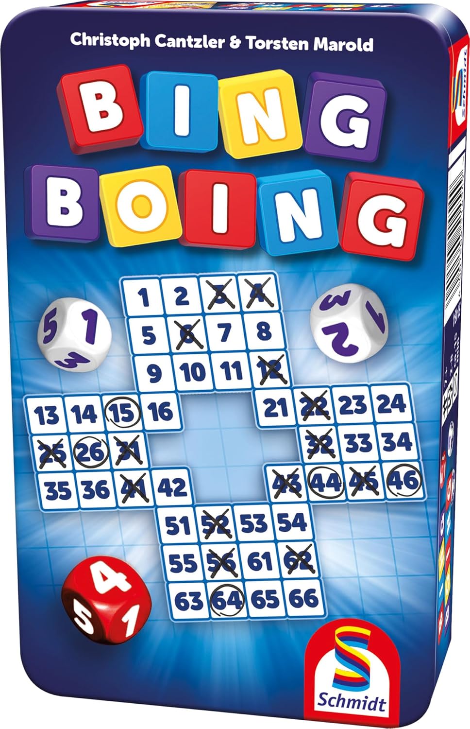Detalle de Schmidt Spiele 51454 Bing Boing, Jeu de Voyage — Boite métallique, rapide et ludique pour tous les âges