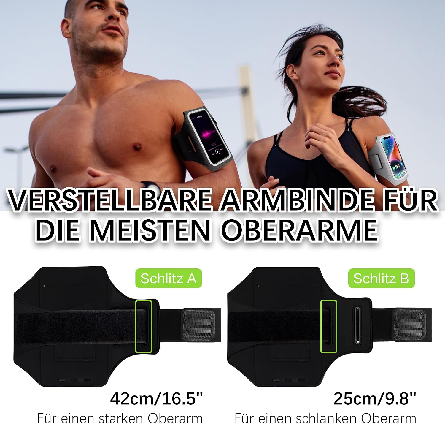 Thumbnail 6 de EOTW telefoonarmband voor smartphone met ritsvak, reflecterende band en TPU