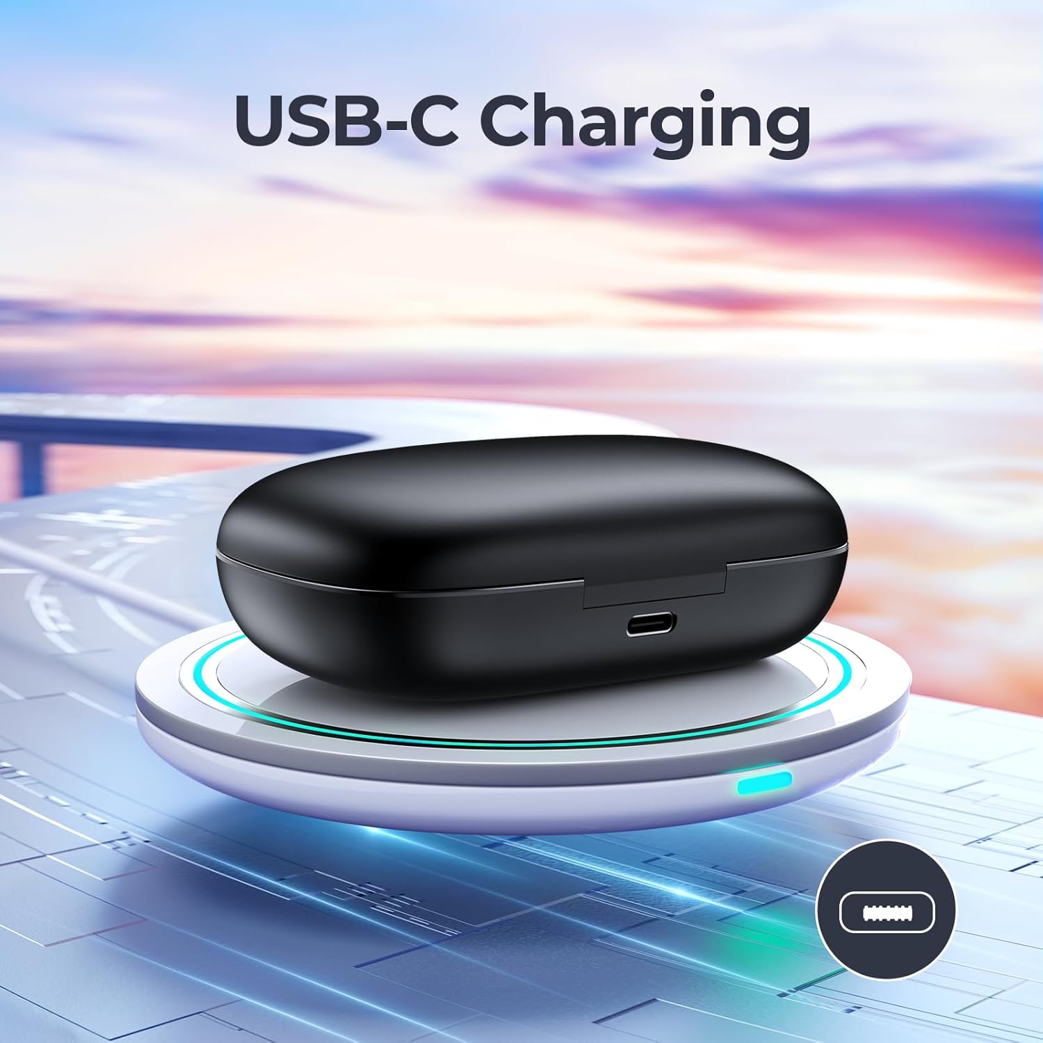 Thumbnail 4 de Active Noise Cancelling Bluetooth Headphones Wireless Earbuds (X19) with 90 Hours Playtime and Hi-Res Stereo