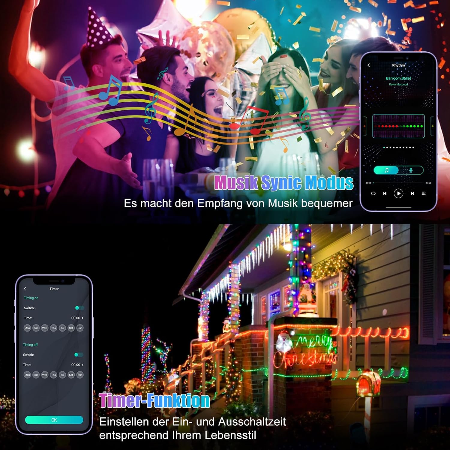 Thumbnail 6 de Electight NLSLA2-20M smart ljusslinga, 20 m, 200 LED och appstyrning