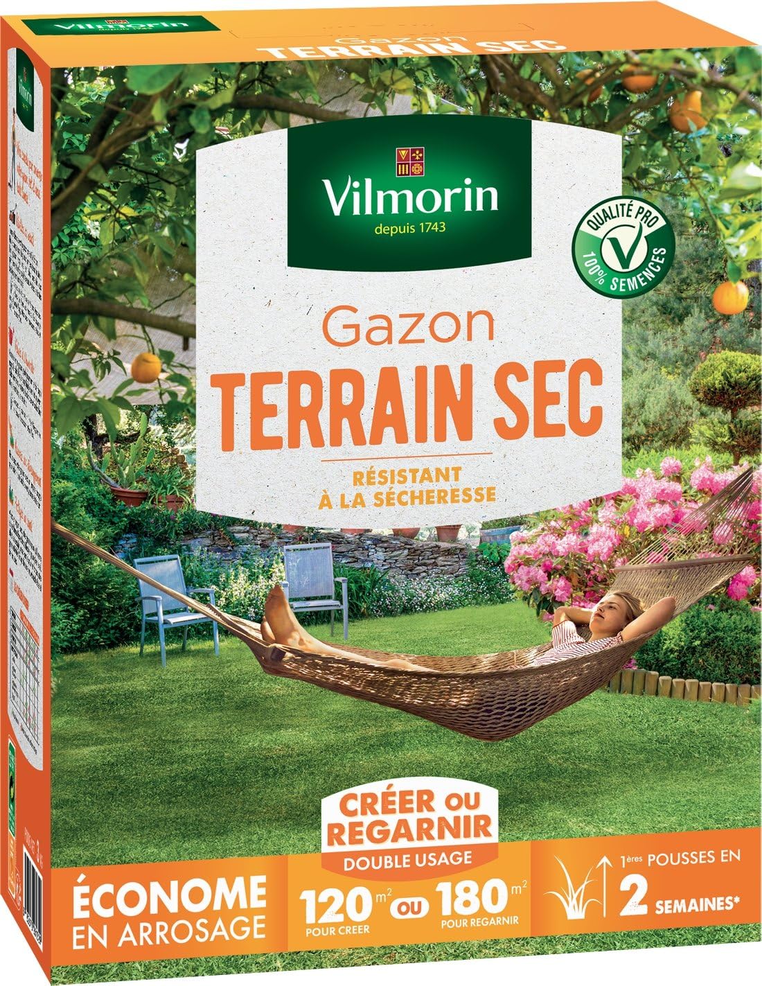 Thumbnail 2 de Gazon Terrain Sec Vert 10 kg – Vilmorin 4460517