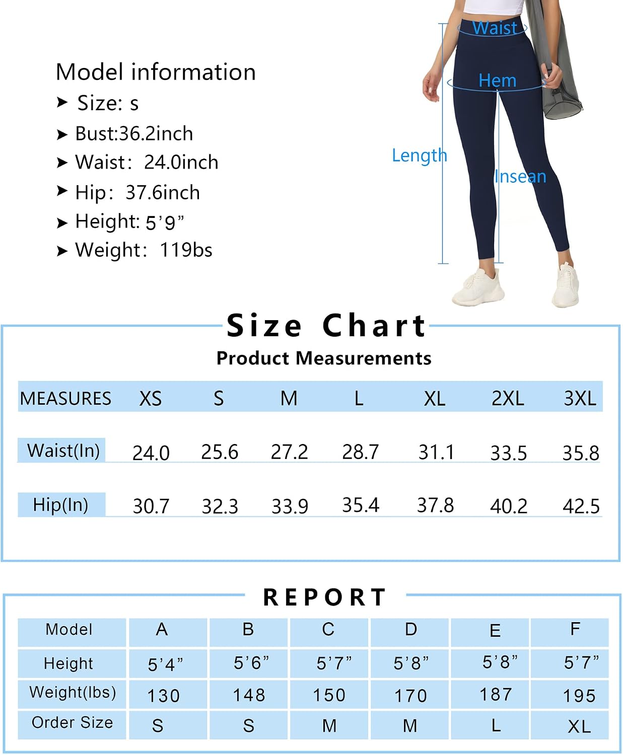 Thumbnail 6 de THE GYM PEOPLE Women's High Waist Gym Leggings with Side Pockets