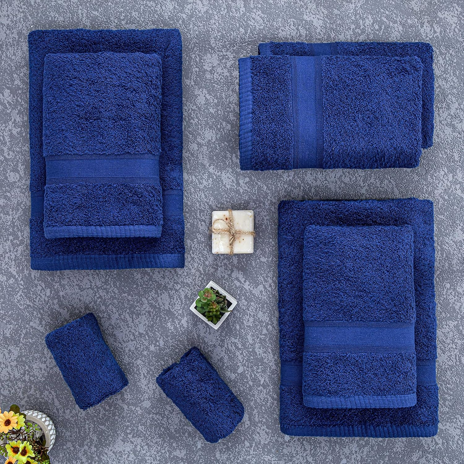 Detalle de Tuiste Saunatuch Petrolblau 2er Pack – 100 × 180 cm, 100% Baumwolle