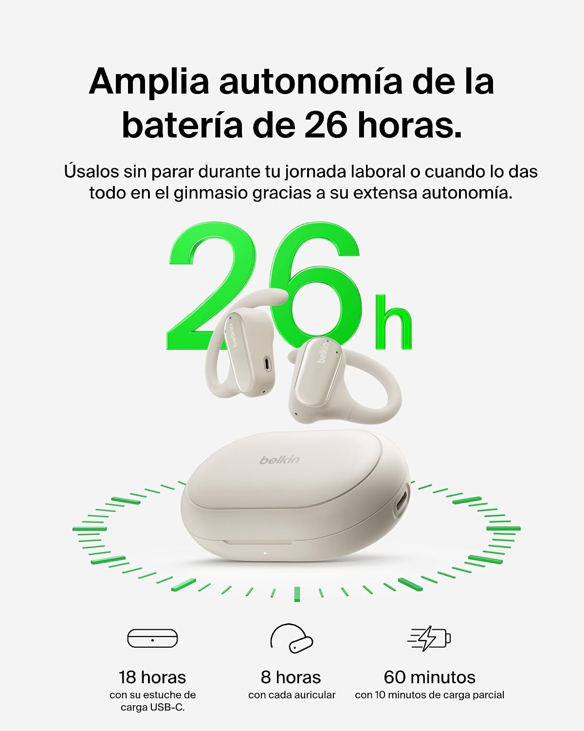 Thumbnail 2 de Belkin SoundForm ClearFit Auriculares Open-Ear 8 h