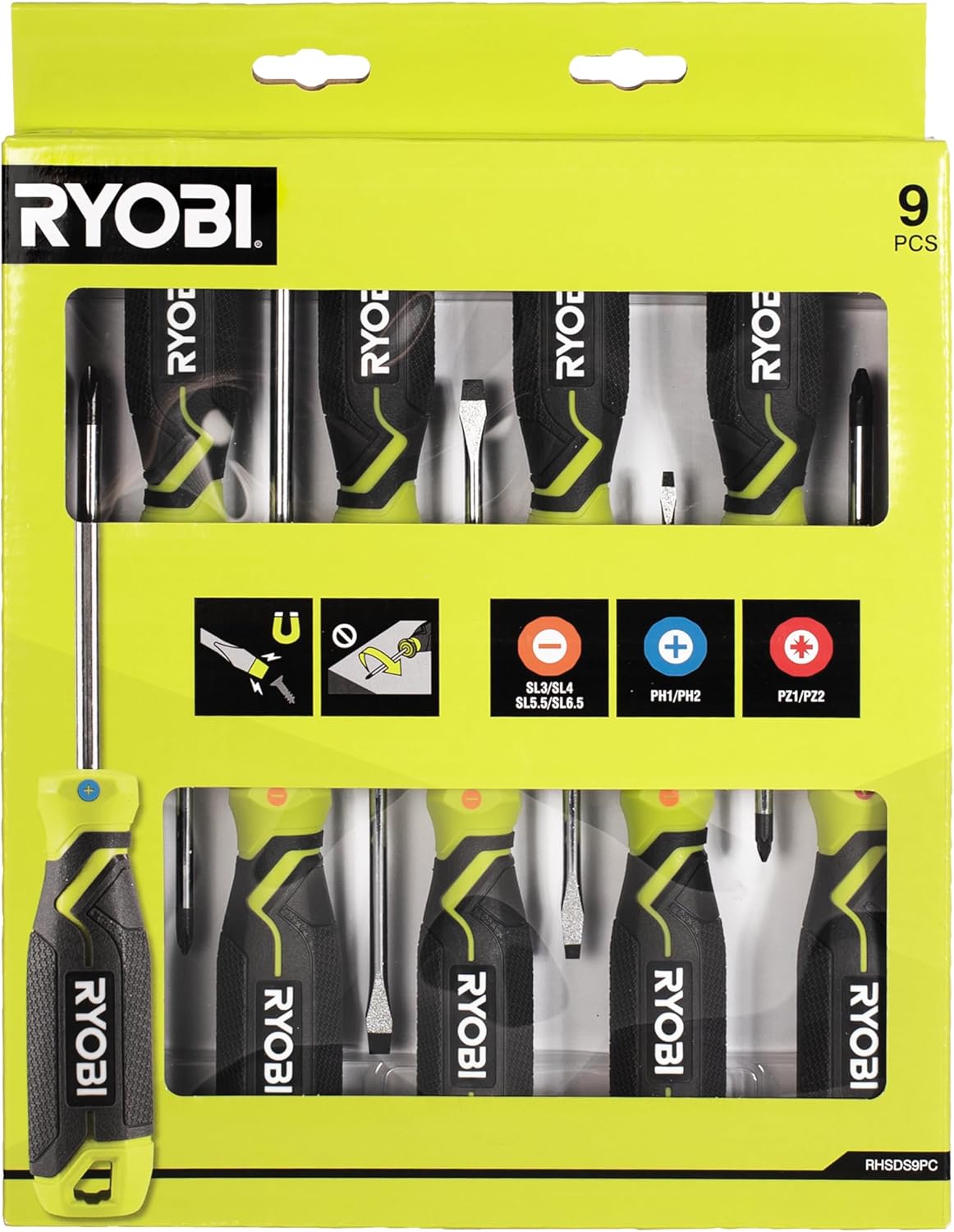 Thumbnail 6 de Set di cacciaviti magnetici Ryobi RHSDS9PC: 9 pezzi per montaggi precisi e comodi