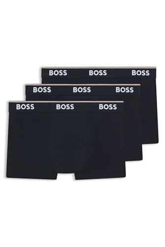 Detalle de BOSS Hugo Herren Trunk 3er-Pack Boxershorts Open Blue XL – bequemes Tragegefühl, atmungsaktives Material