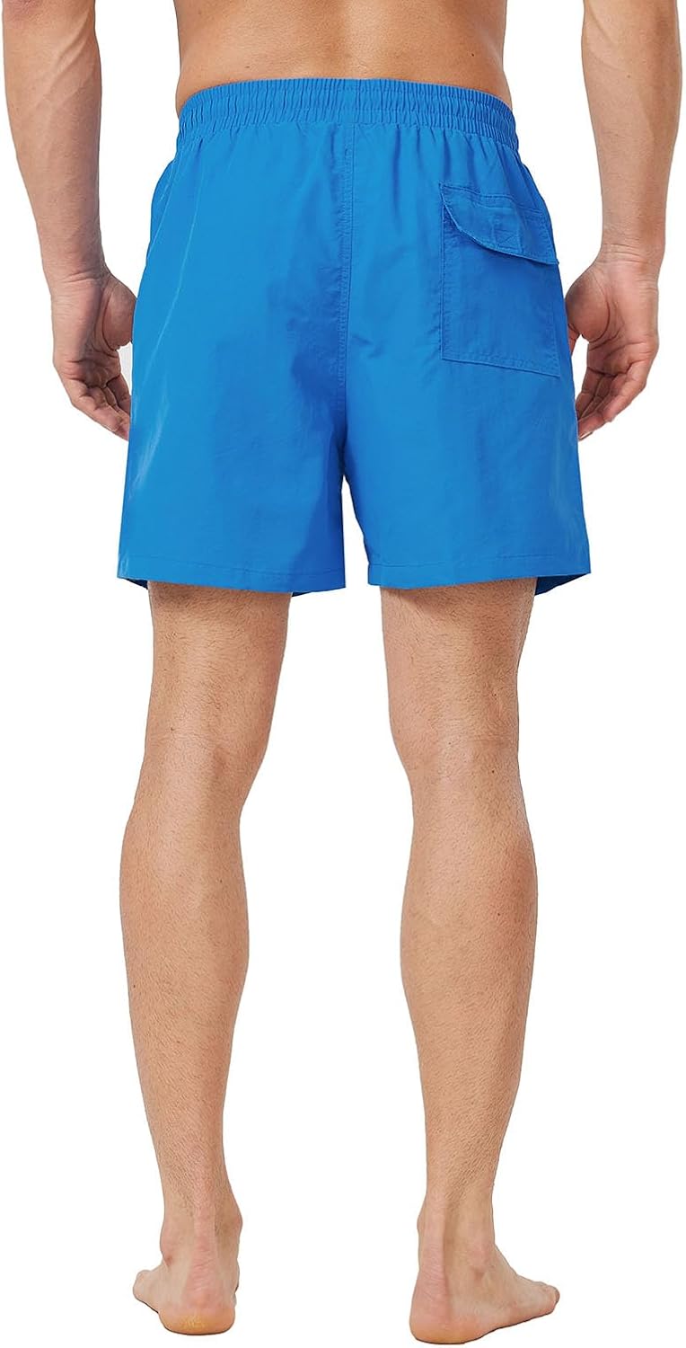 Thumbnail 2 de Ougelebo Mens Swimming Shorts with Zip Pockets
