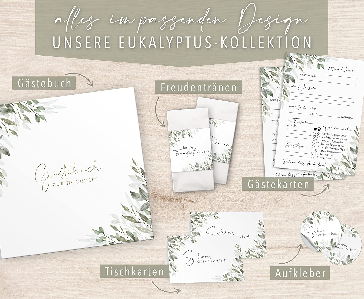 Thumbnail 6 de AirDesign Air & Love Freudentränen-Taschentücher mit Klebepunkten – 50 Stück, Blumendesign