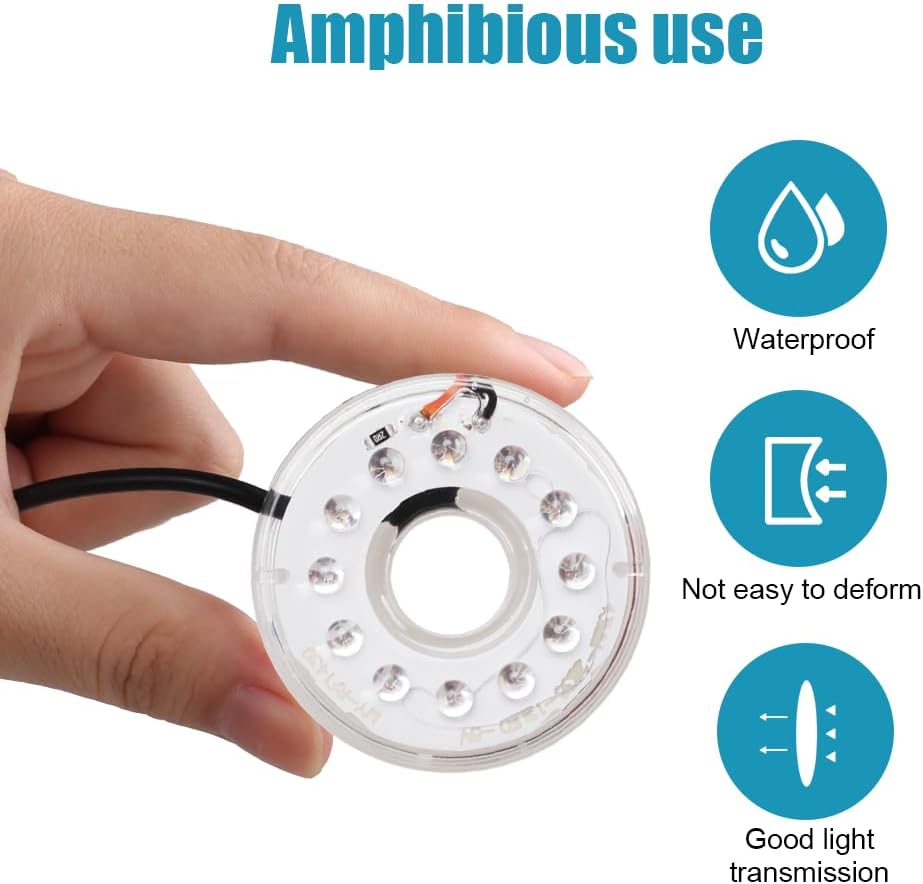Detalle 2 de MiOYOOW LED Aquarium Light: IP68 Submersible RGB USB Light with Suction Cups
