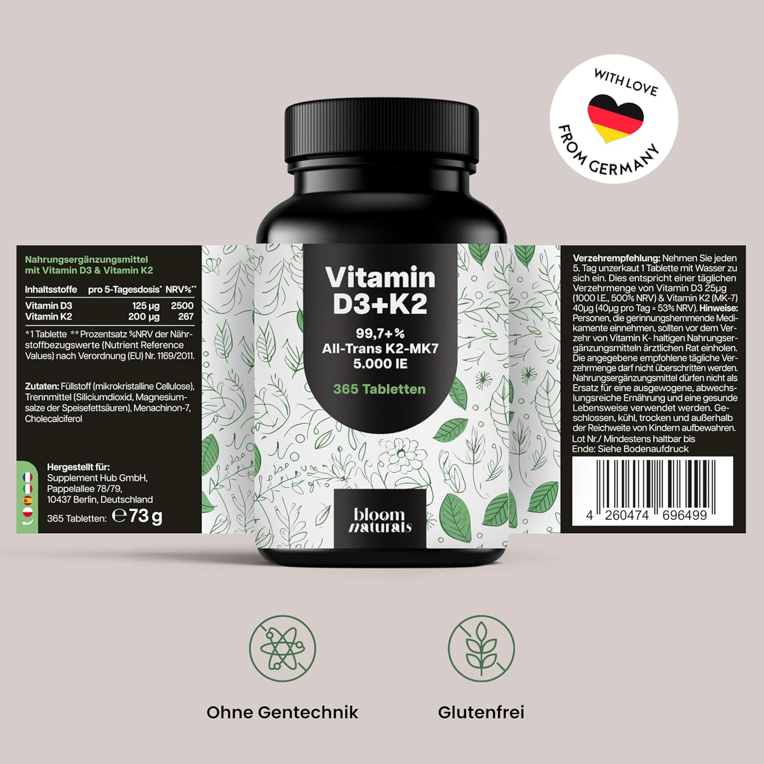 Thumbnail 5 de Vitamin D3 K2 5000 IE Tabletten, 365 Stk