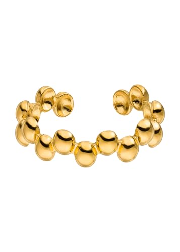 Detalle de Purelei Terra Ring – verstellbarer Kugelring aus 18K vergoldetem Edelstahl, Größe 50–60