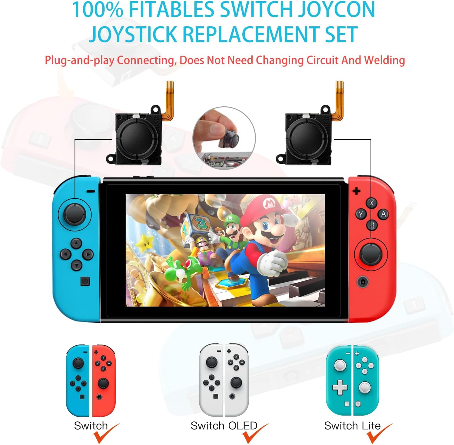 Detalle de RunSnail for GuliKit TMR Joystick Replacement for Joy-Con