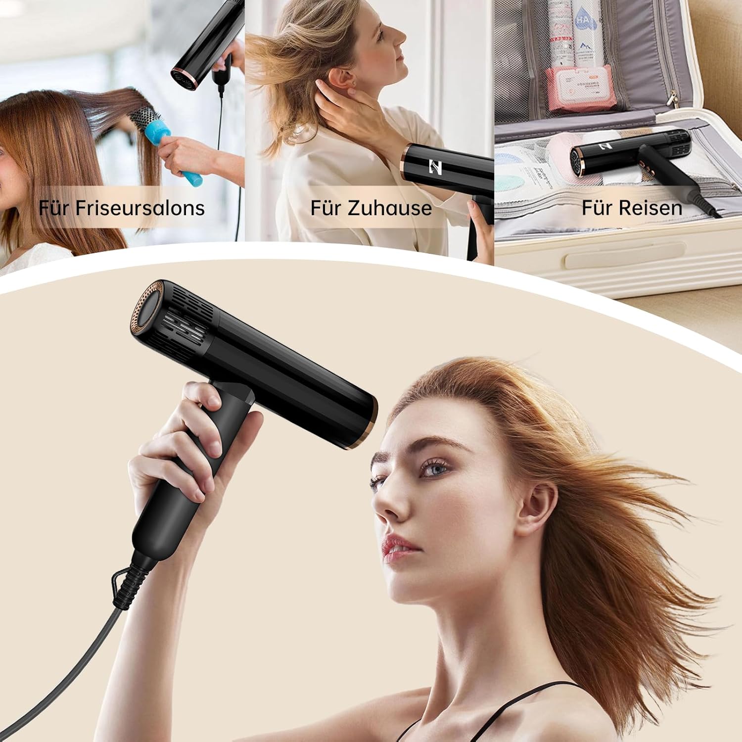 Thumbnail 6 de NICEBAY Haartrockner Ionen mit Diffusor – 1900 W, bürstenloser Motor, leise & leicht