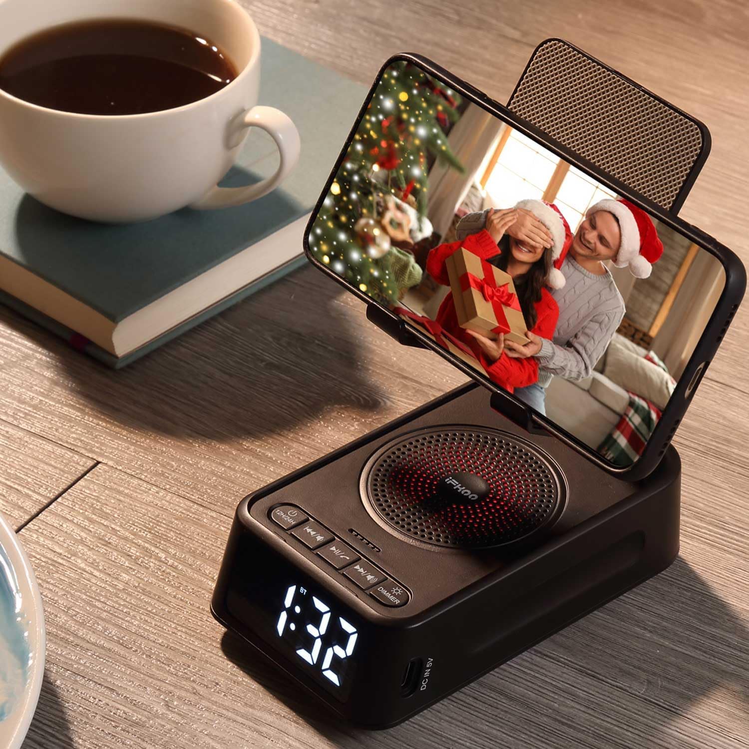 Thumbnail 3 de DiKaou Phone Stand with Bluetooth Speaker 4–13in