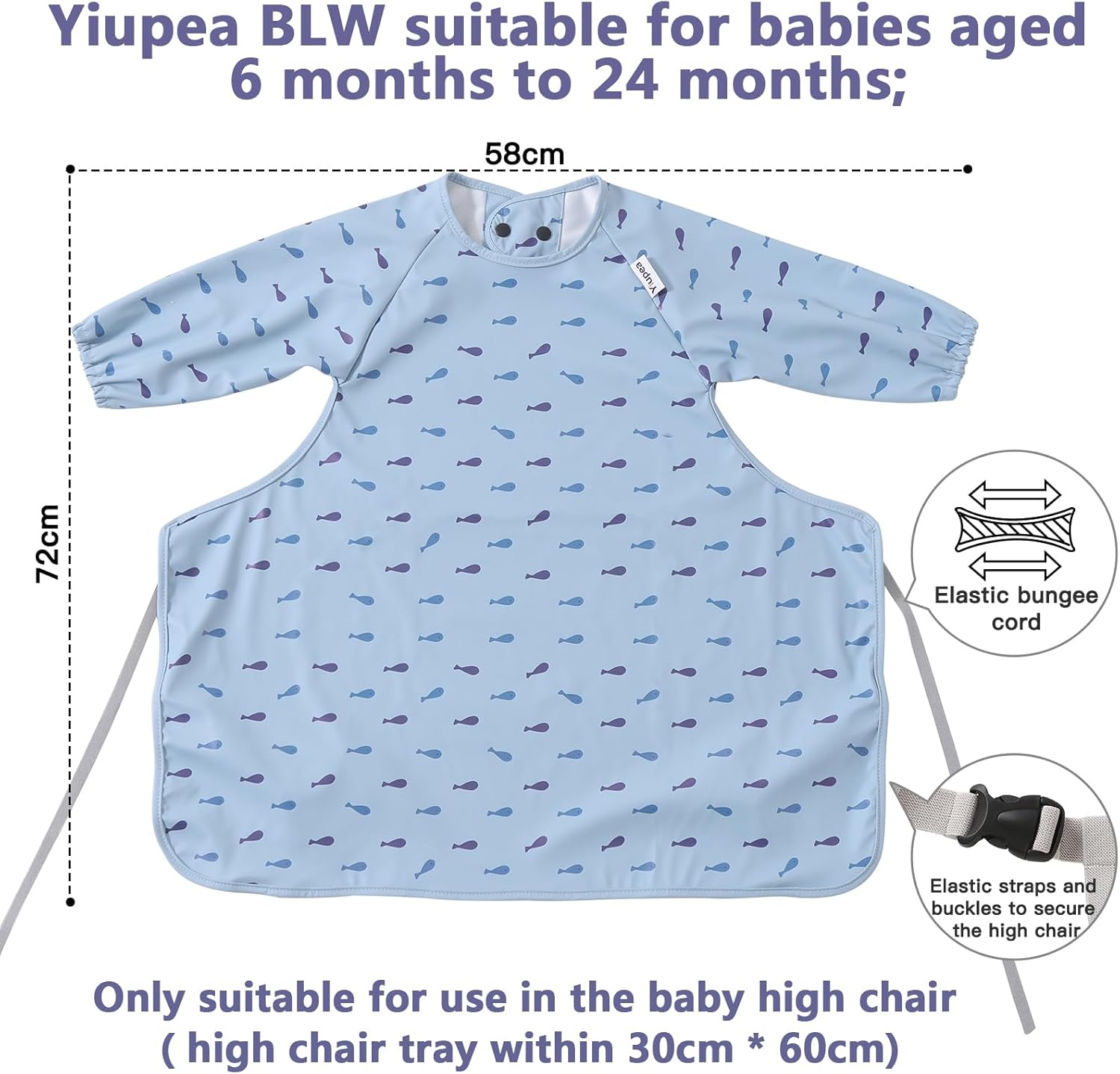 Thumbnail 6 de Yiupea Baby Bibs long-sleeve waterproof for 6–24 months