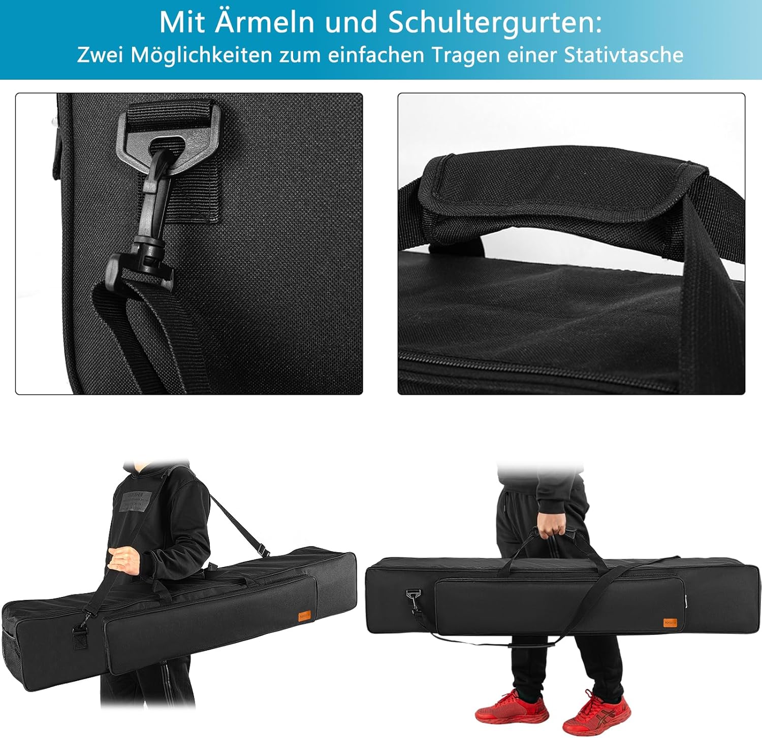 Thumbnail 5 de OUUTMEE Stativtasche für 50 Zoll (127 x 21 x 21 cm) – gepolsterte Nylontasche mit Schultergurten