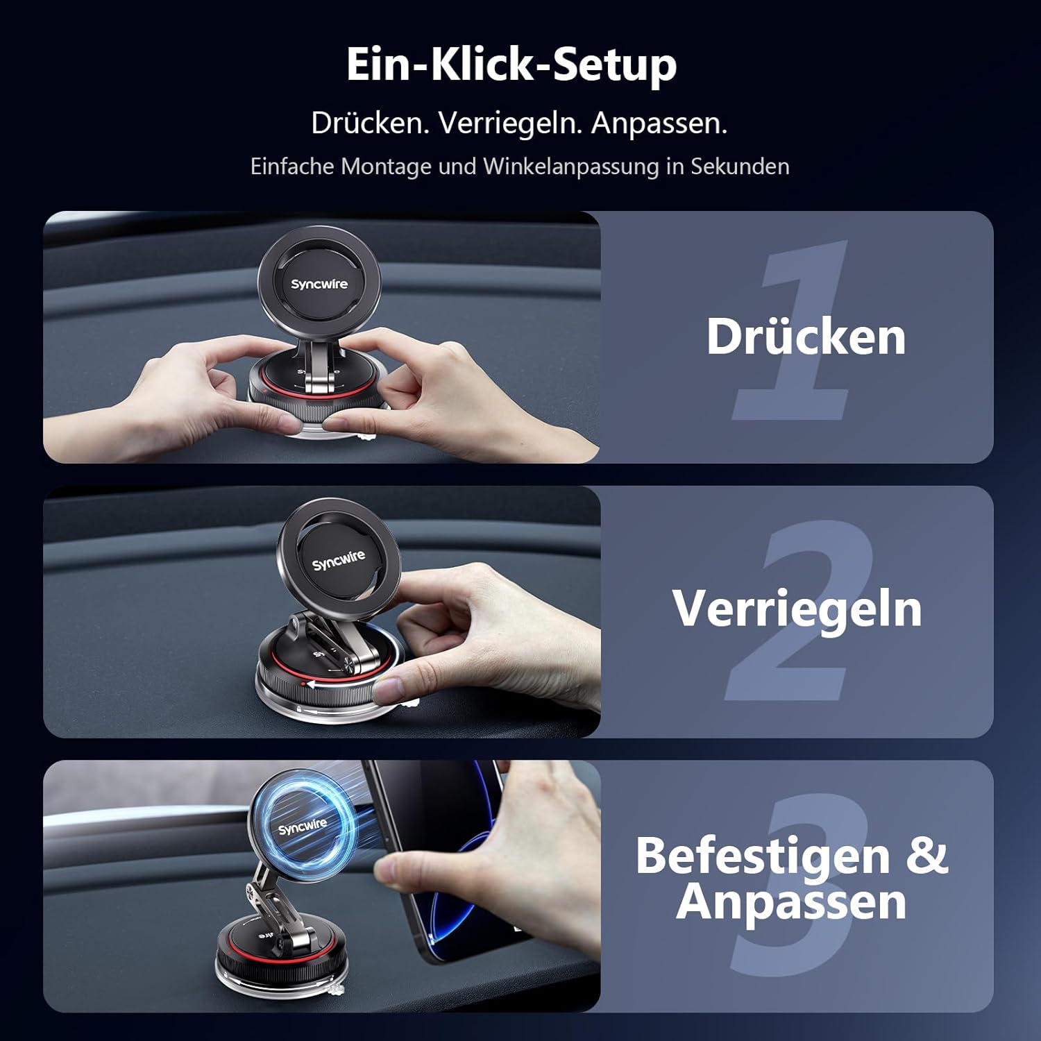 Thumbnail 6 de SYNCWIRE Magnetische Auto Handyhalterung 360°