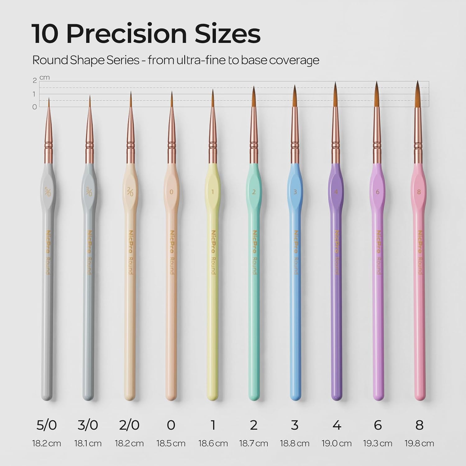 Thumbnail 4 de Nicpro 10PCS Micro Fine Detail Brush Set