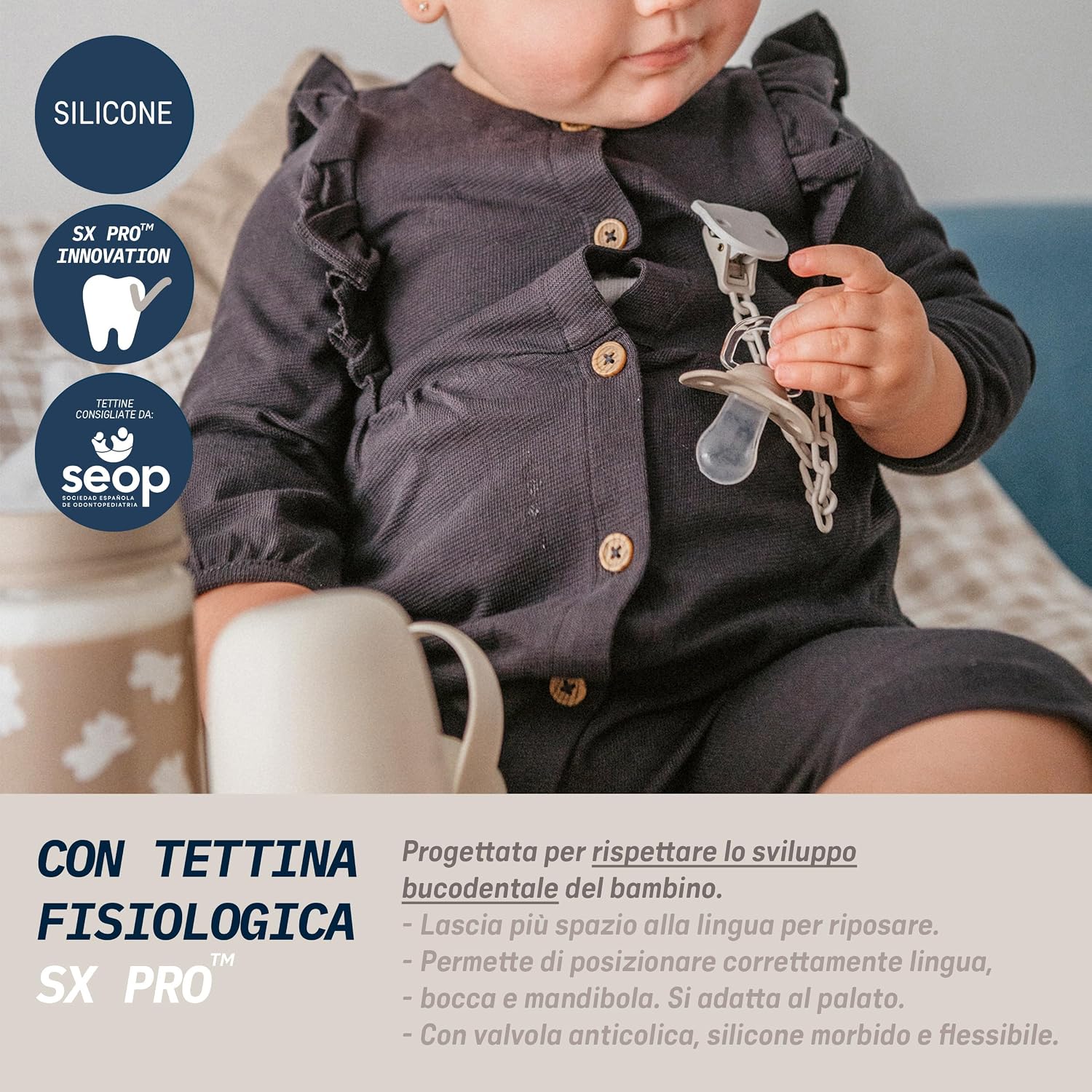 Thumbnail 2 de Suavinex Ciucci Mini SX Pro per Neonati – Confezione da 2, silicone, 0-2 mesi