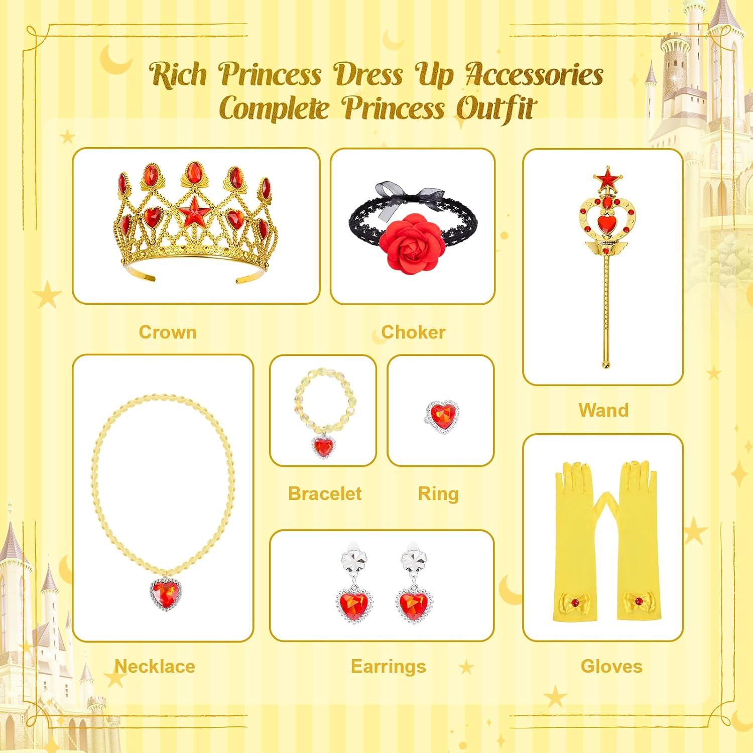 Detalle 2 de WIKITOT Princess Costume Light Up Dress 3-10