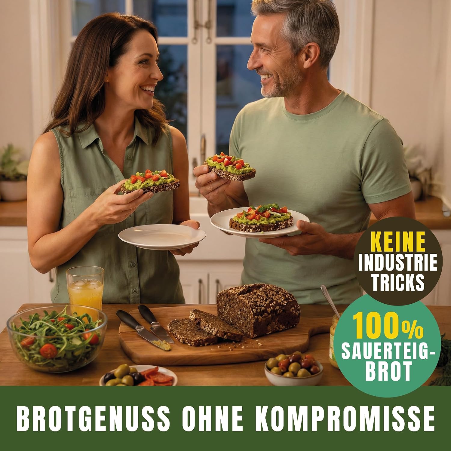 Detalle de Marcel's Vollkorn Sauerteigbrot ohne Weizenmehl – 1200 g fester, vielseitiger Brotbackmix