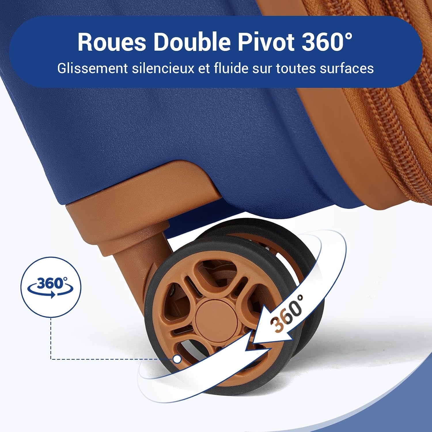 Detalle 2 de Kono Valise Grande Taille Extensible – Valise Soute à Roulettes 4 Spiners en Polypropylène